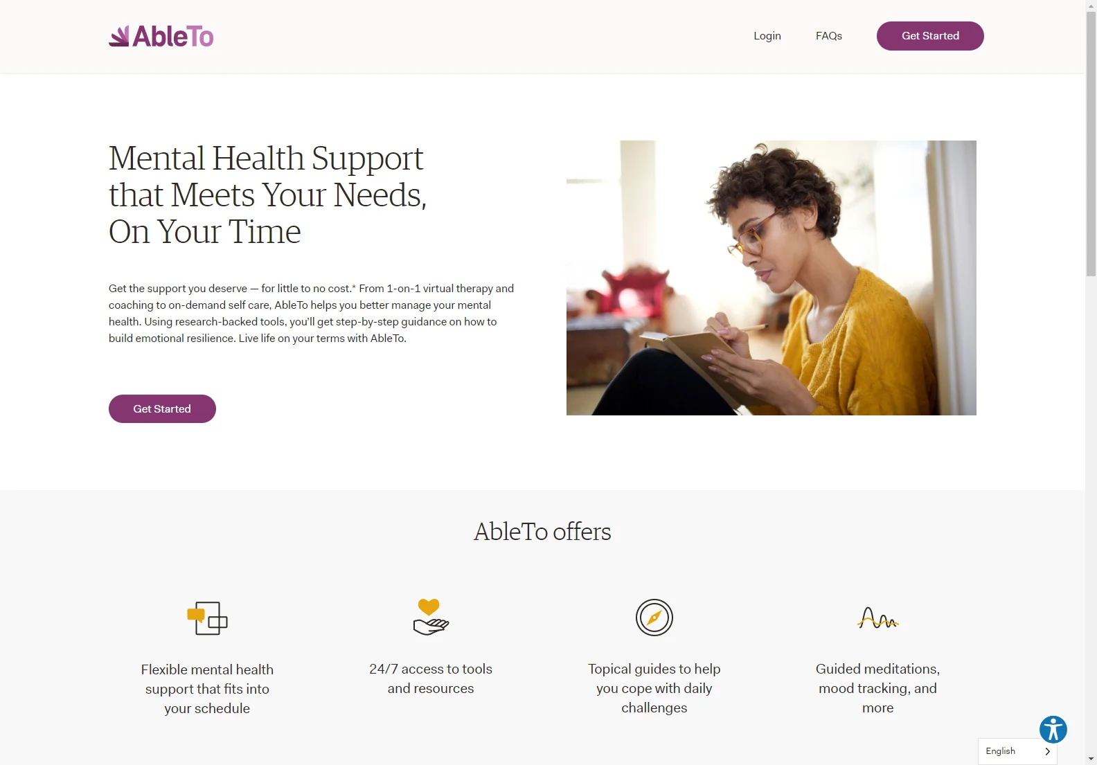 AbleTo: Personalized Mental Health Support for a Better You