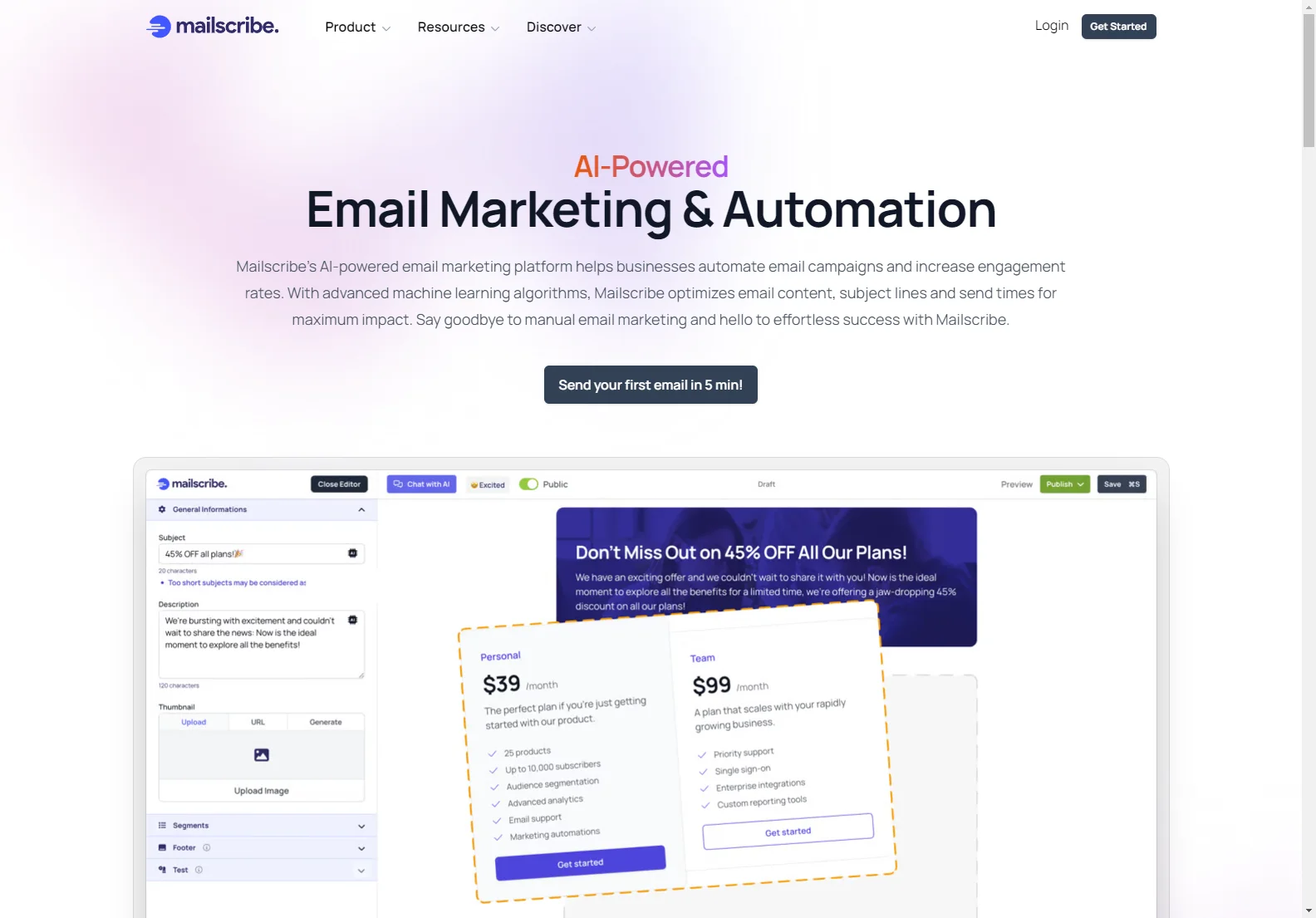 Mailscribe: AI-Powered Email Marketing & Automation for Effortless Success