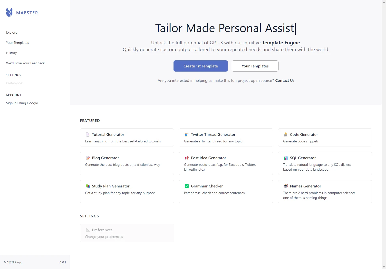 Maester: AI-Powered Template Engine for Enhanced Productivity