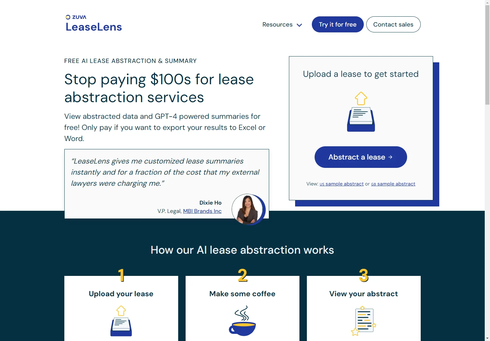 Free AI Lease Abstraction & Summary | LeaseLens