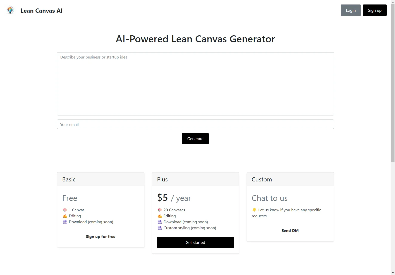 Lean Canvas AI: Your AI-Powered Lean Canvas Generator