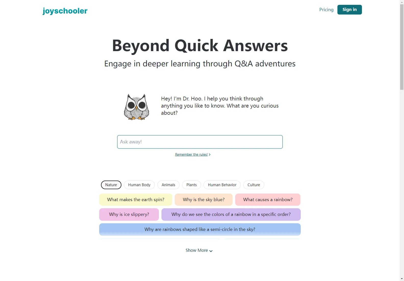 JoySchooler: AI-Powered Socratic Tutor for Deeper Kids' Learning