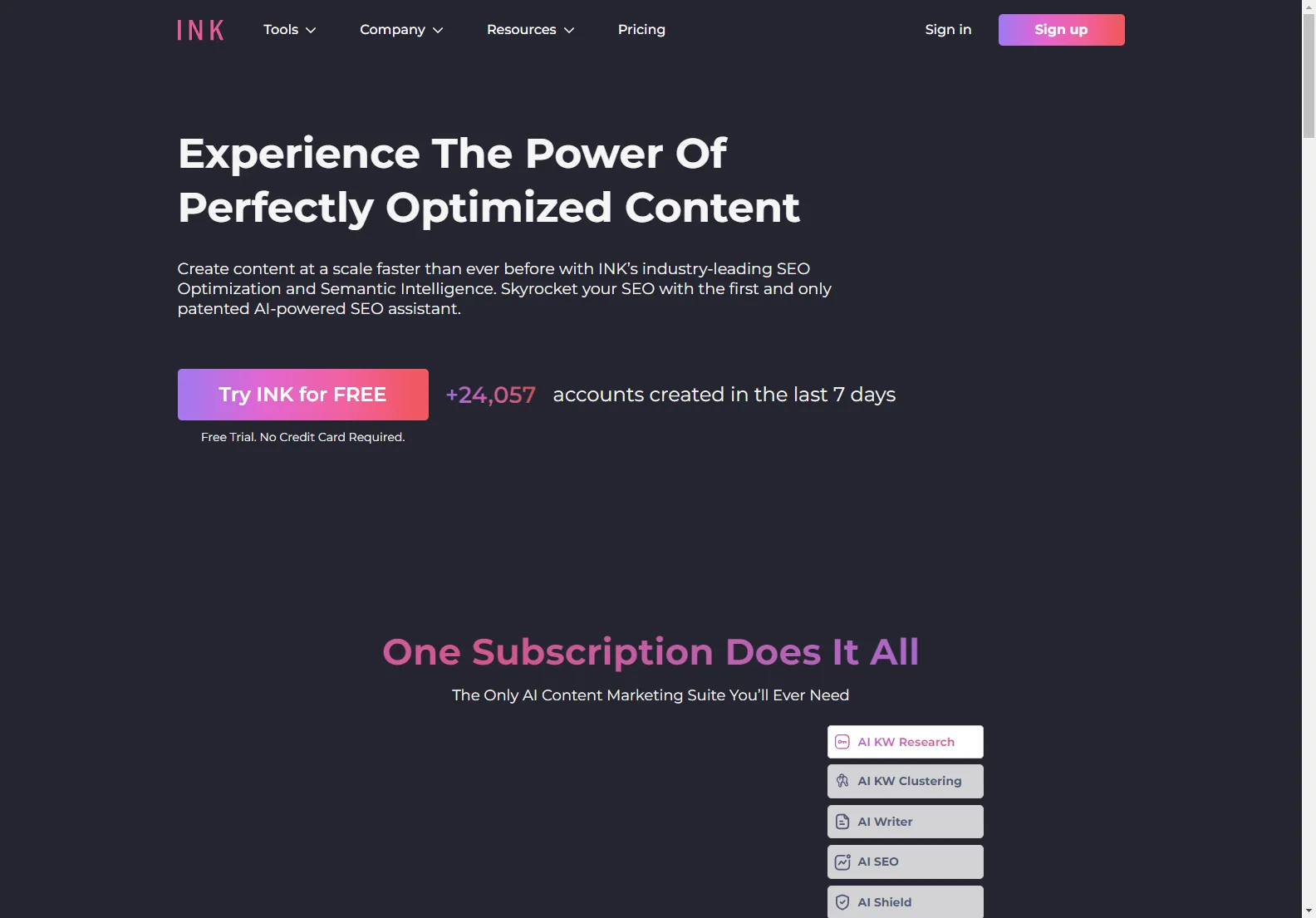 INK: AI-Powered Content Marketing Suite for SEO Optimization