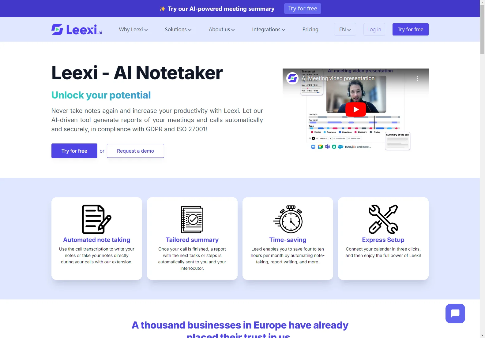 Leexi AI Notetaker: Boost Productivity with Automated Meeting Summaries