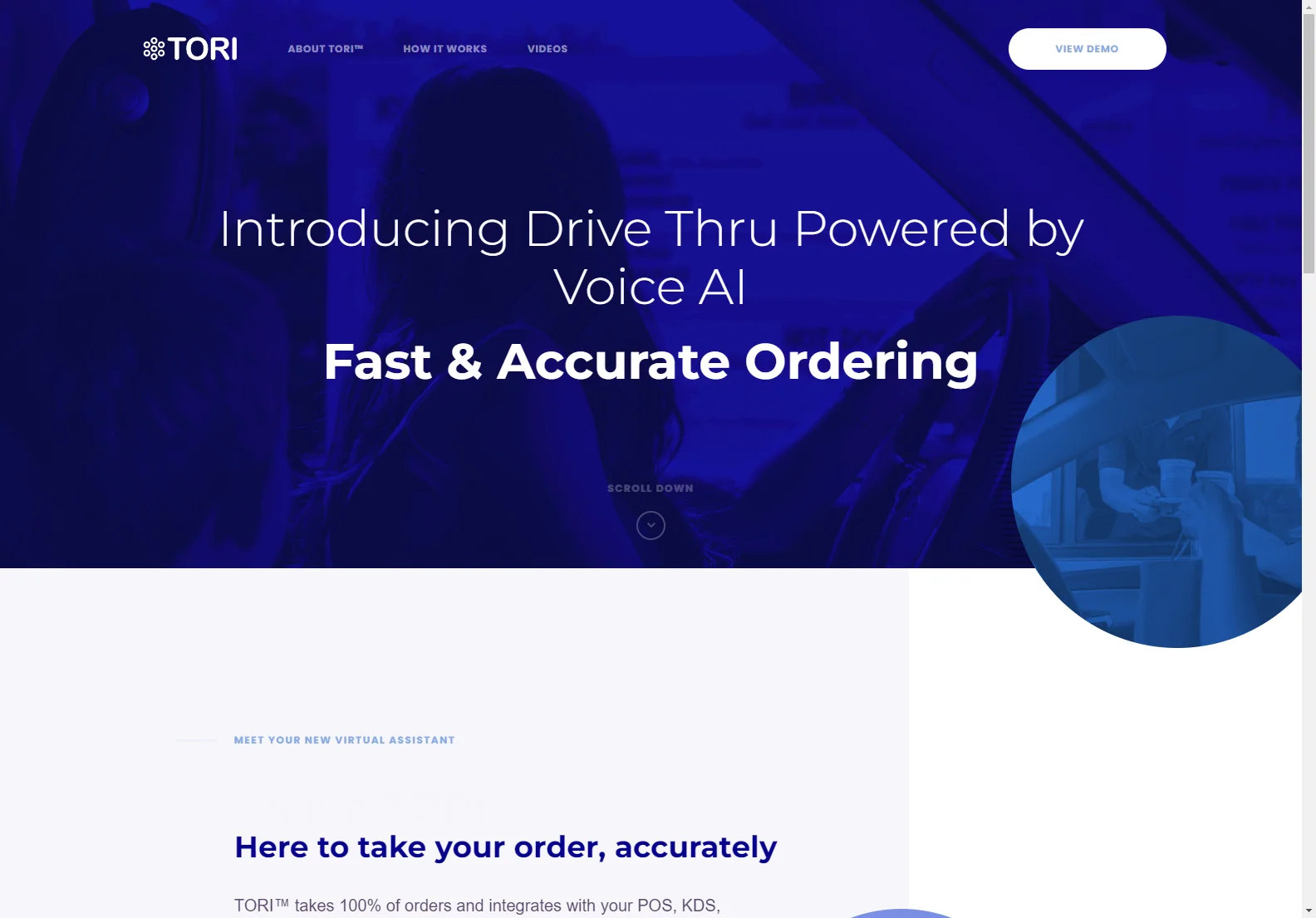 TORI™: AI-Powered Drive-Thru Ordering System for Increased Speed, Accuracy, and Revenue