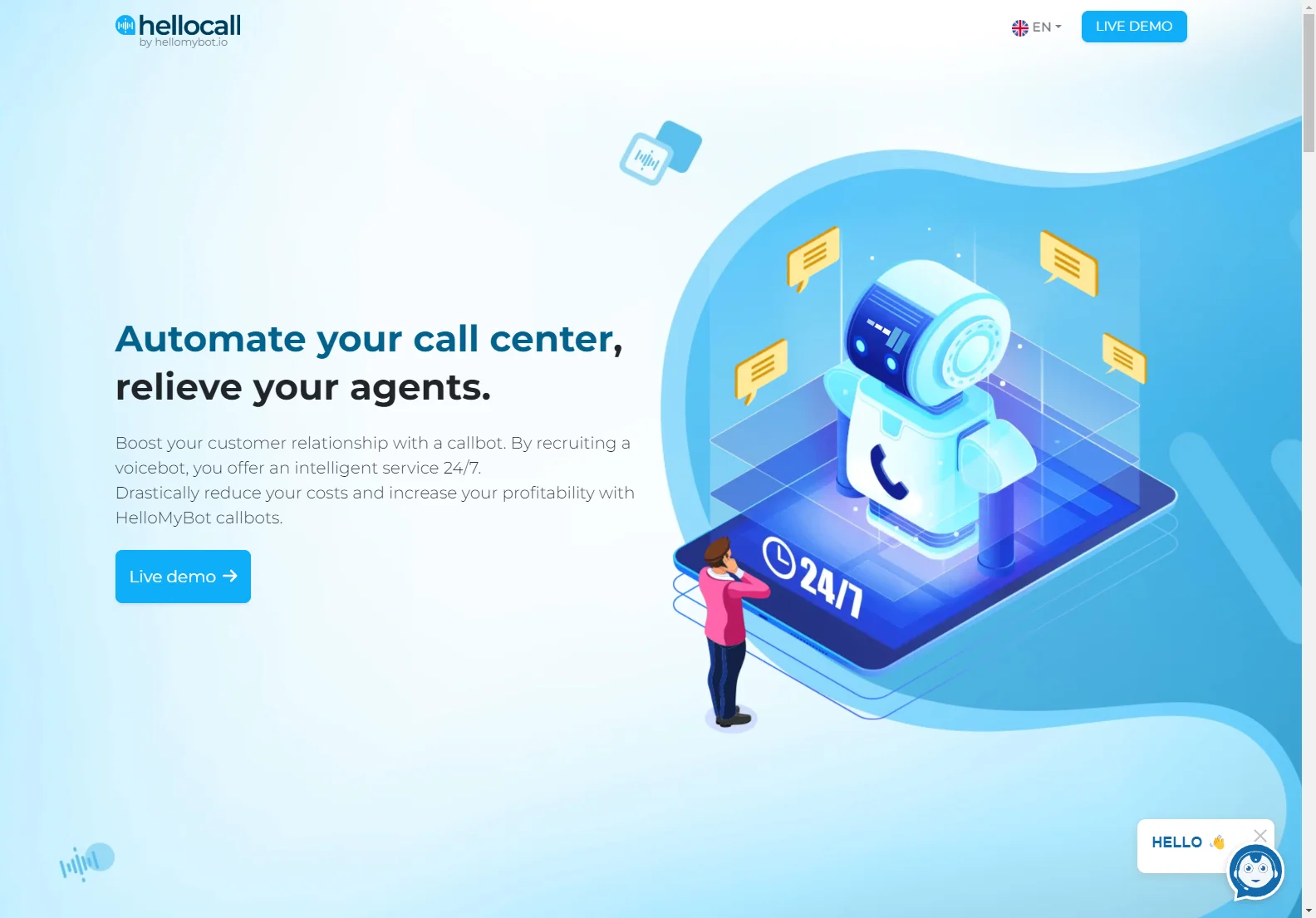 Hellocall: AI-Powered Callbots for Automated Customer Service