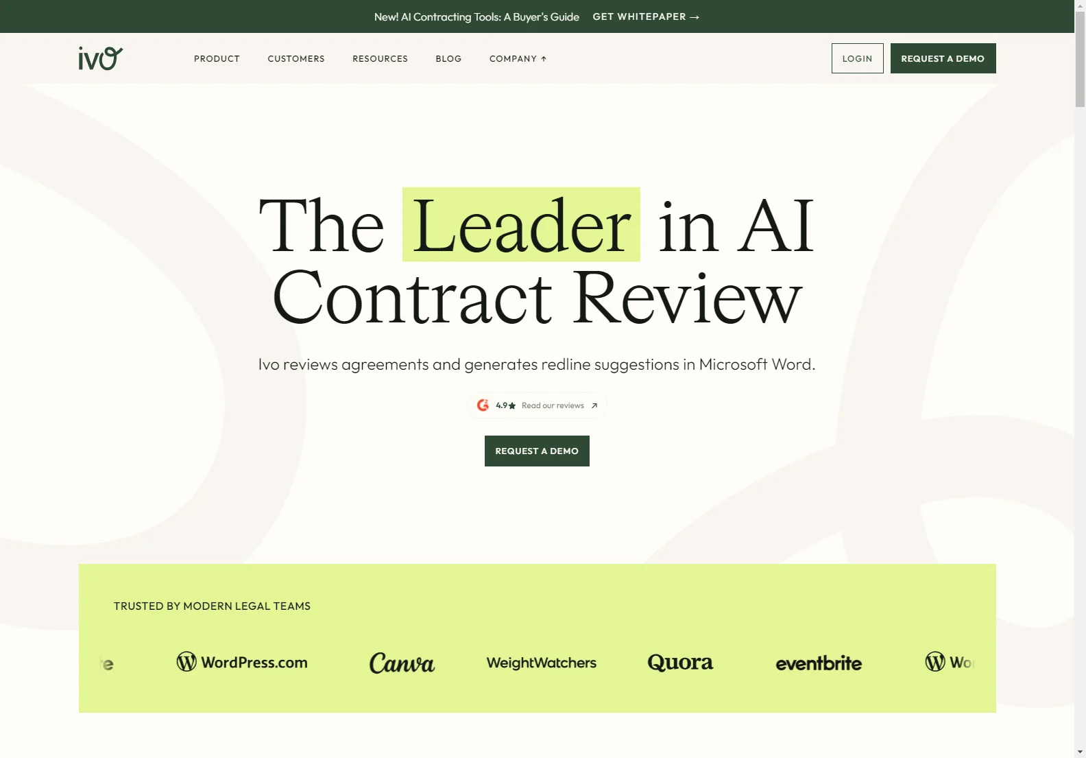 Ivo: AI-Powered Contract Review Software for Efficient Legal Workflows