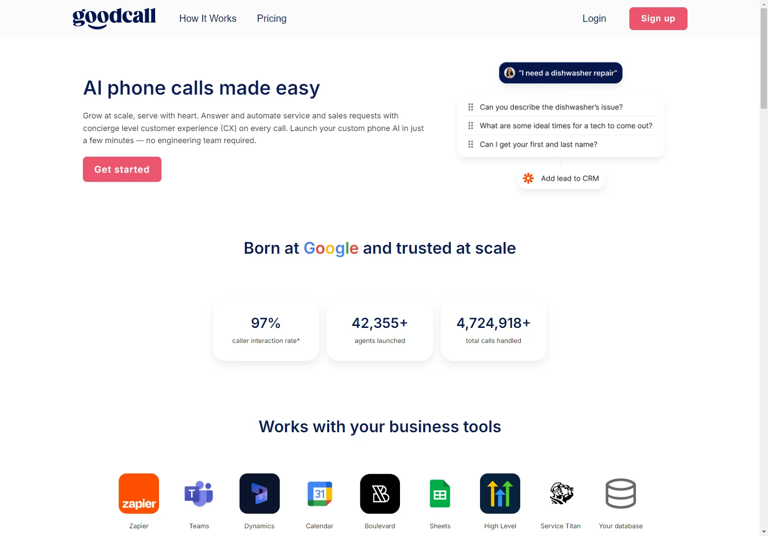 Goodcall: AI Phone Agent for Superior Customer Service & Sales Automation