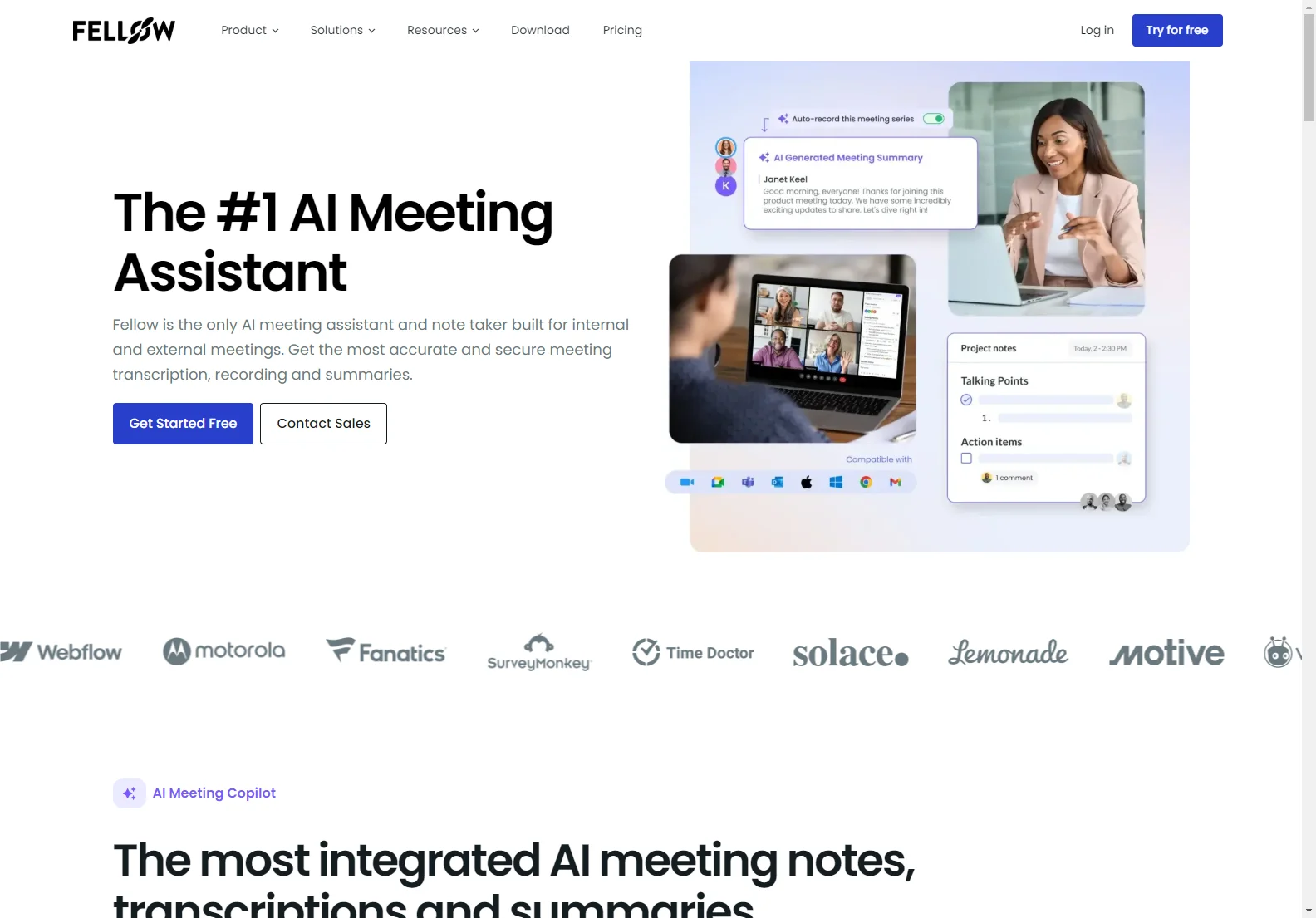 Fellow: AI-Powered Meeting Assistant for Enhanced Collaboration and Productivity