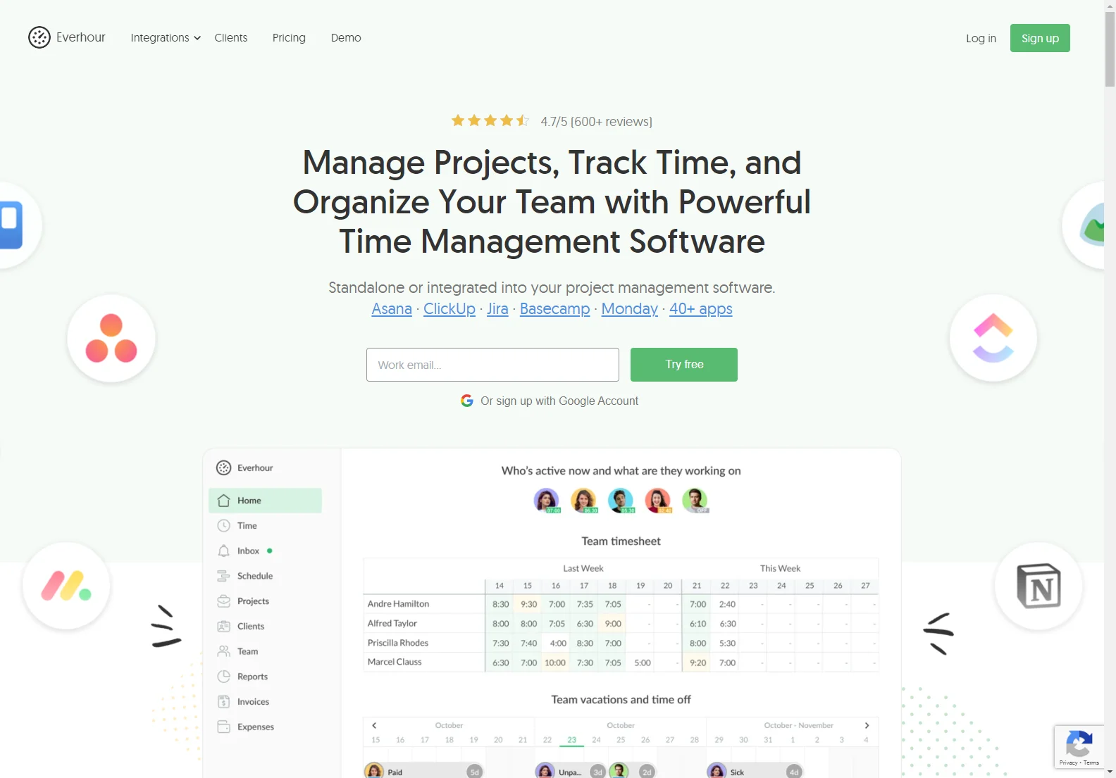 Everhour: Effortless Project Management & Time Tracking Software