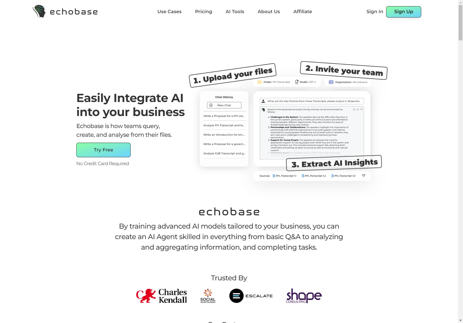 Echobase: AI-Powered Knowledge Management and Collaboration