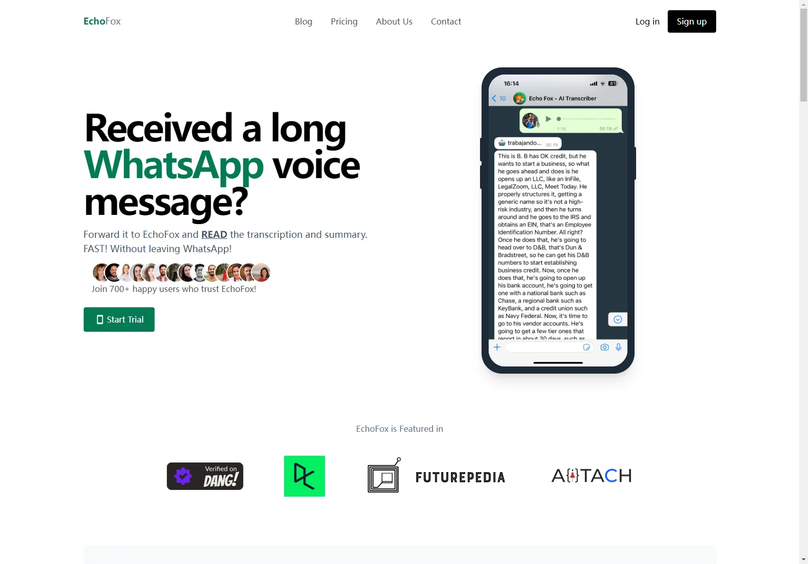 EchoFox: AI-Powered WhatsApp Voice Message Transcription & Summarization