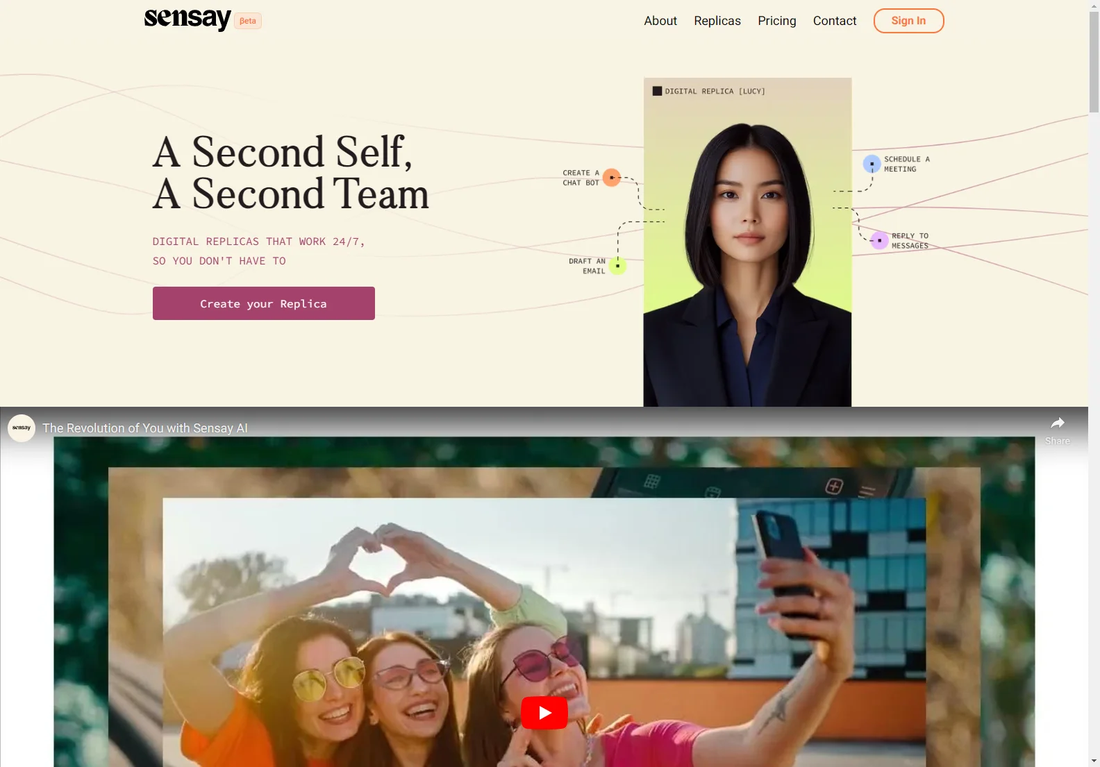 Sensay: Create Your Lifelike AI Replica for Lasting Impact