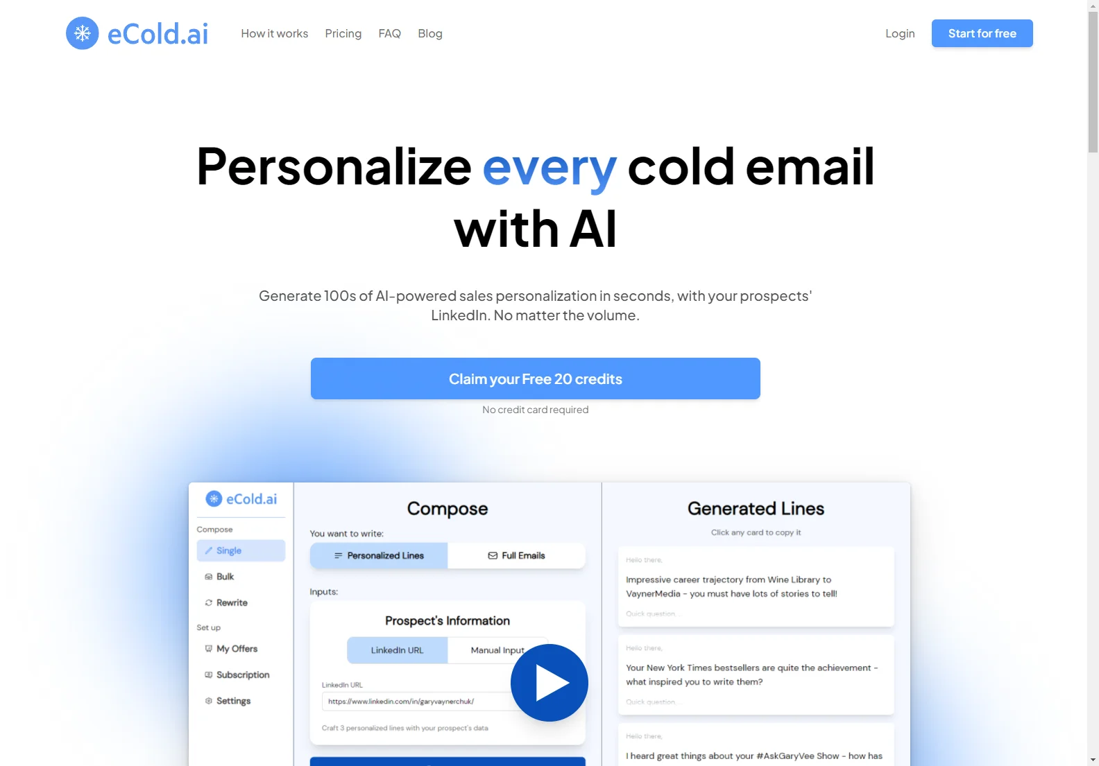 eCold.ai: AI-Powered Cold Email Personalization for Increased Sales