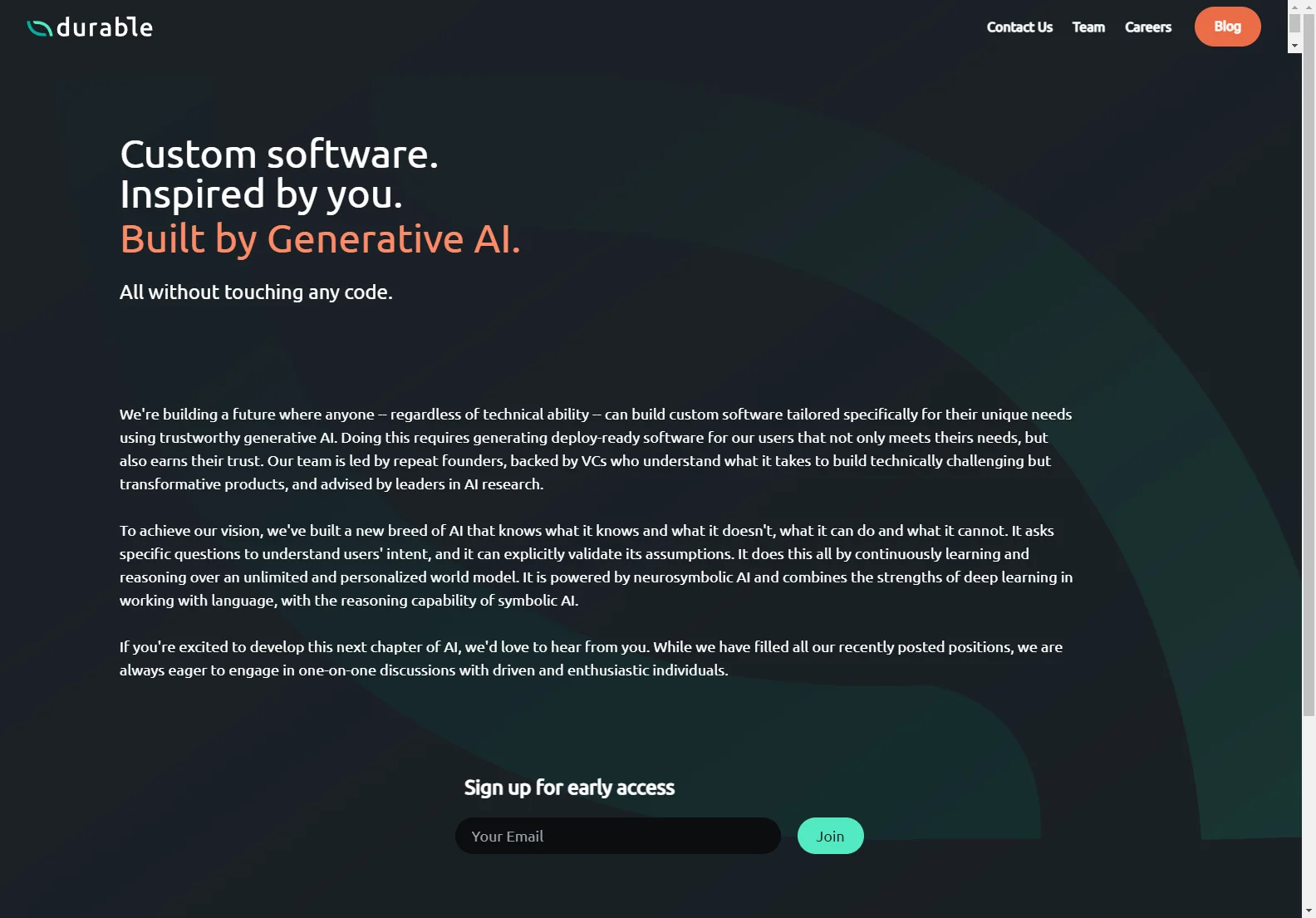 Durable: Build Custom Software with Generative AI - No Coding Required