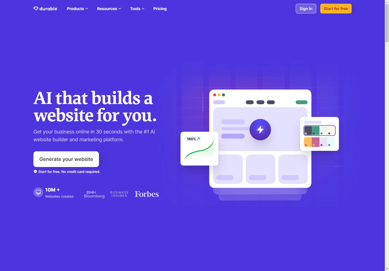 Durable: AI-Powered Website Builder & Small Business Software