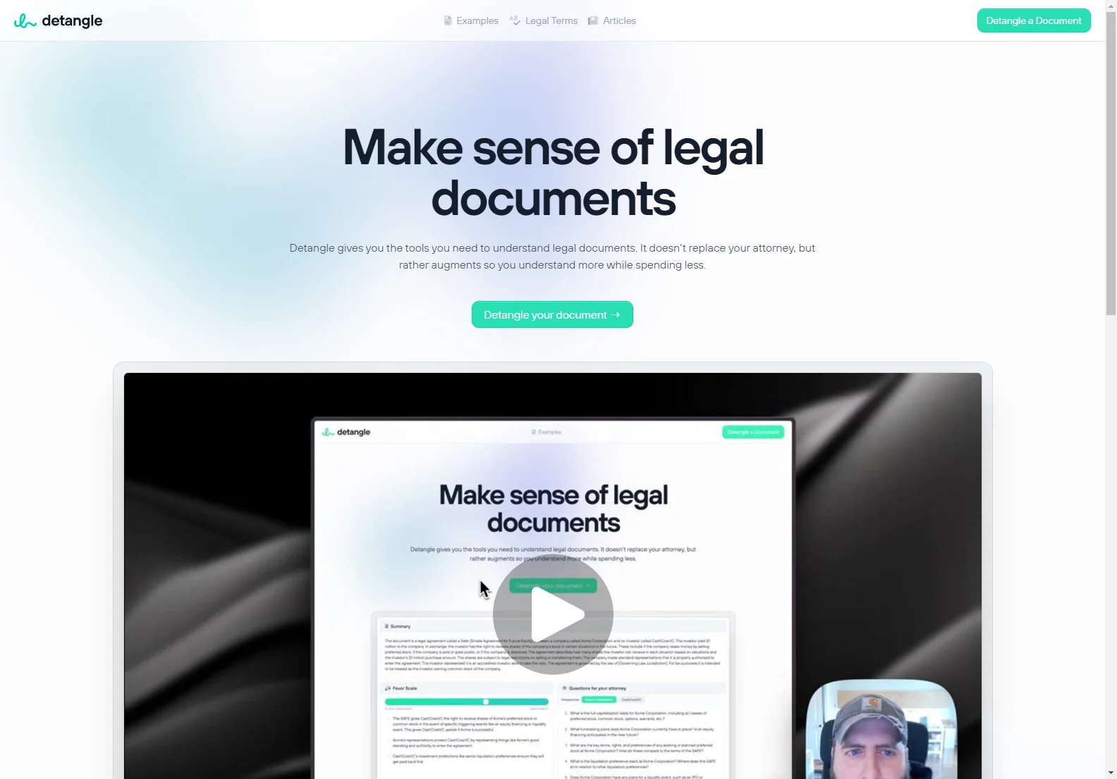 Detangle: AI-Powered Legal Document Simplification