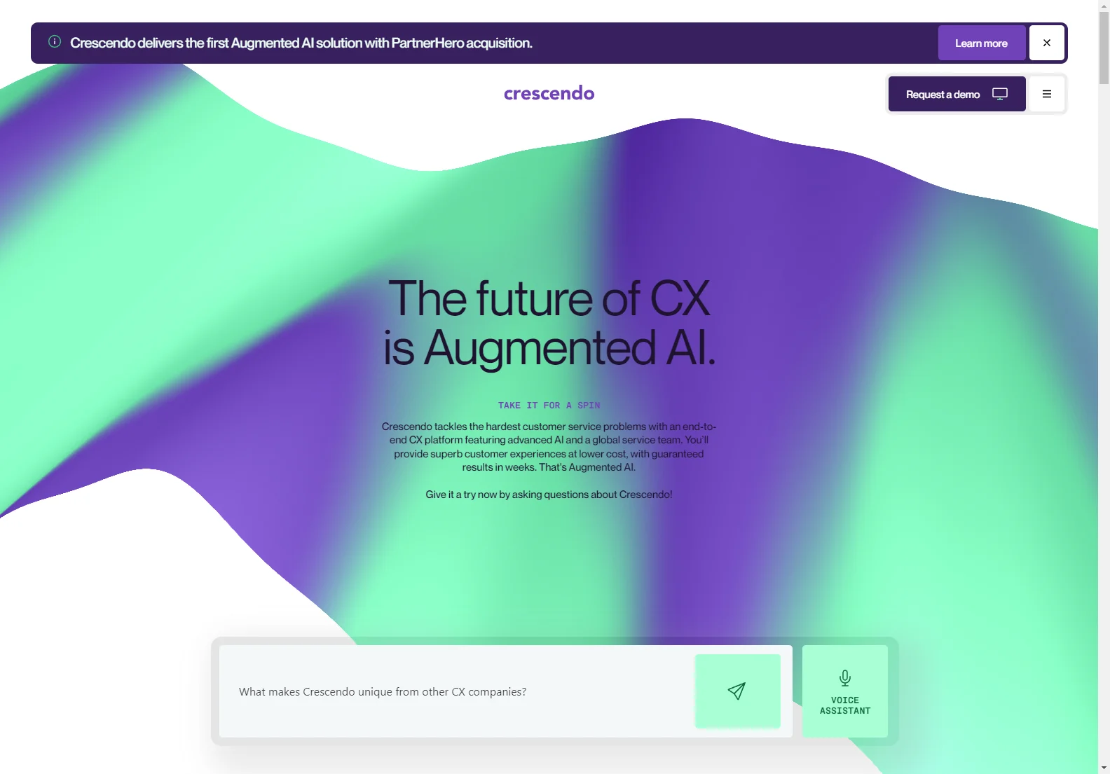 Crescendo: Revolutionizing Customer Experience with Augmented AI