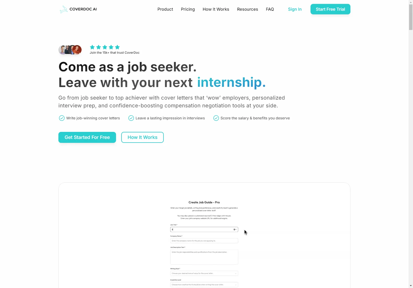 CoverDoc.ai: AI-Powered Job Search Success