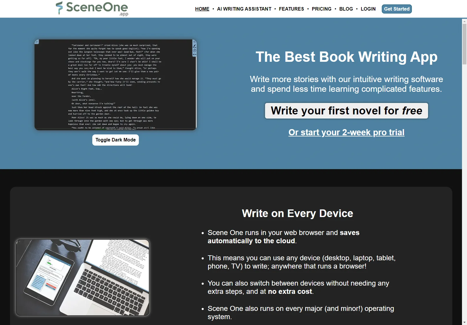 Scene One: AI-Powered Book Writing Software for Seamless Manuscript Creation