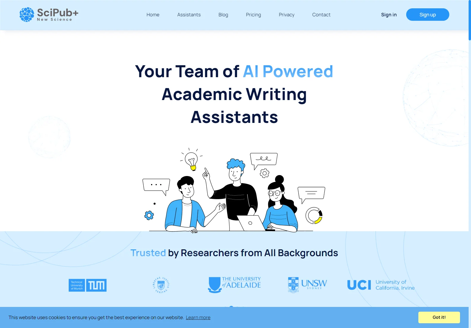 SciPub+: AI-Powered Academic Writing Assistants for Researchers