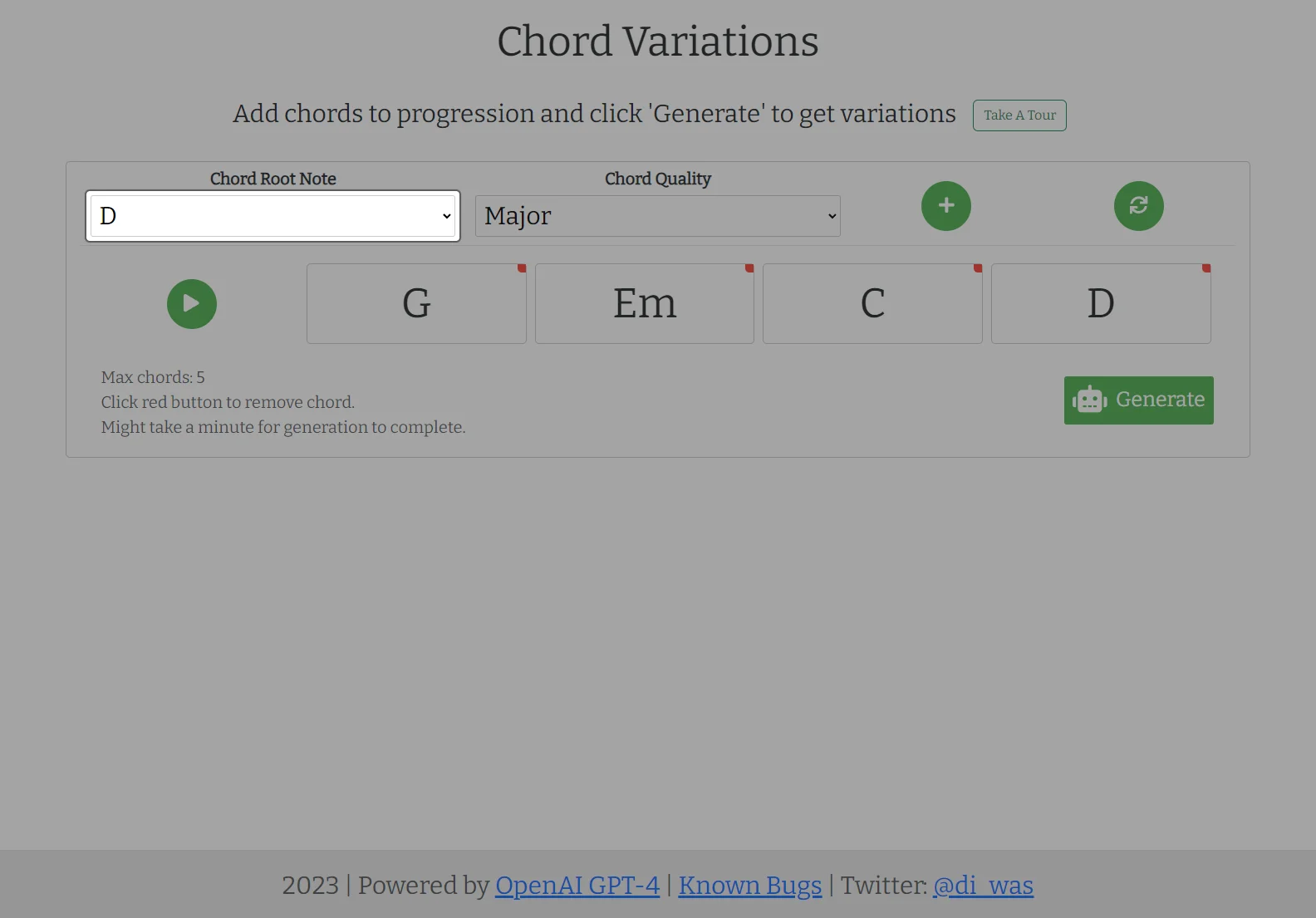 Chord Variations: AI-Powered Music Composition Tool for Unique Chord Progressions