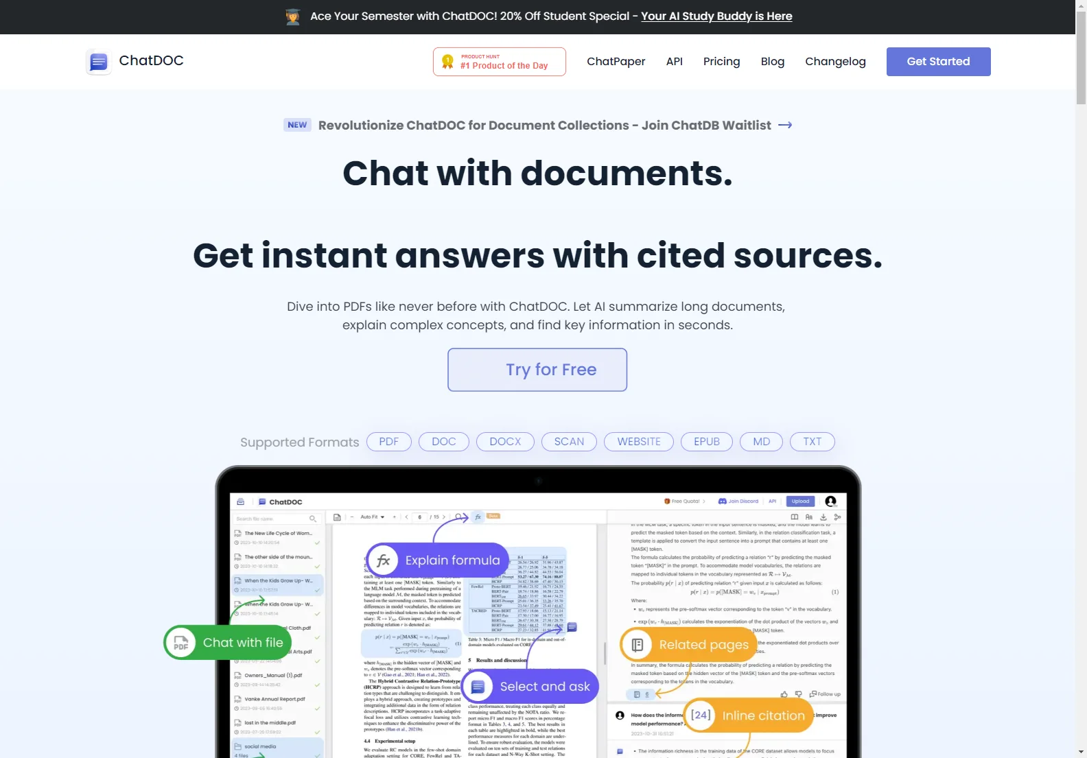 ChatDOC: AI-Powered PDF Chat for Effortless Research and Learning