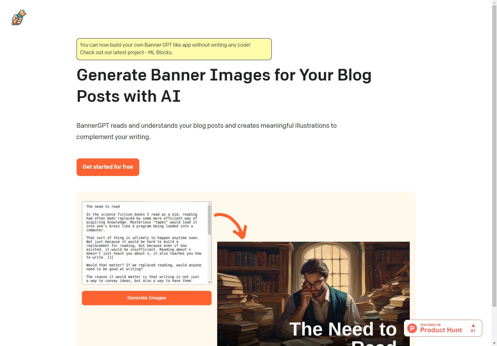 BannerGPT: AI-Powered Banner Image Generation for Blog Posts