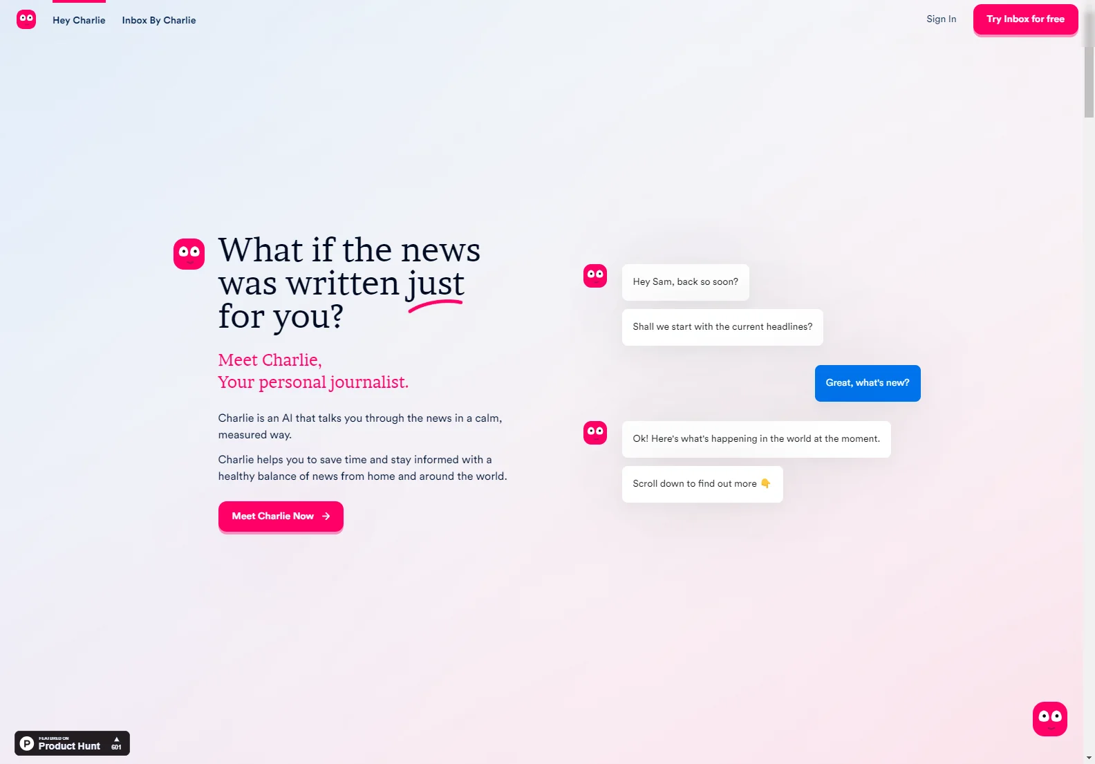 Meet Charlie: Your AI-Powered Personal Journalist for a Calmer News Experience