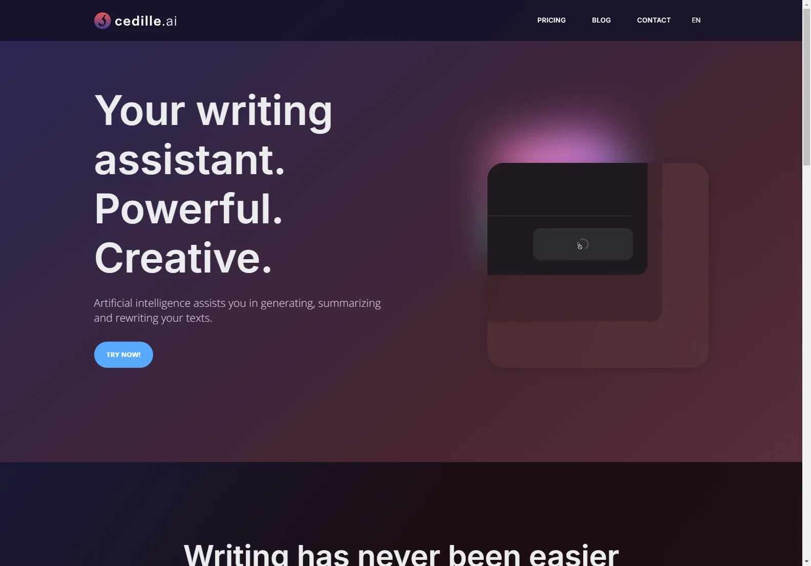 cedille.ai: Your AI-Powered Writing Assistant for Effortless Text Generation