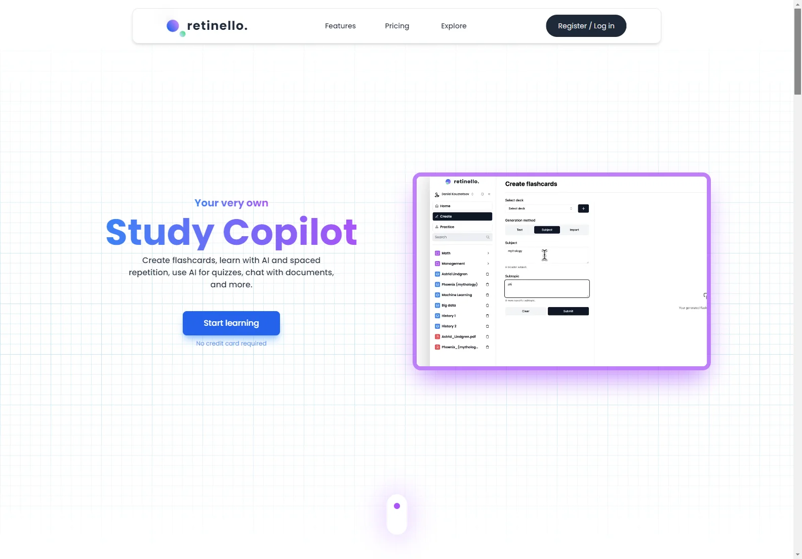 Retinello: Your AI-Powered Study Copilot for Efficient Learning