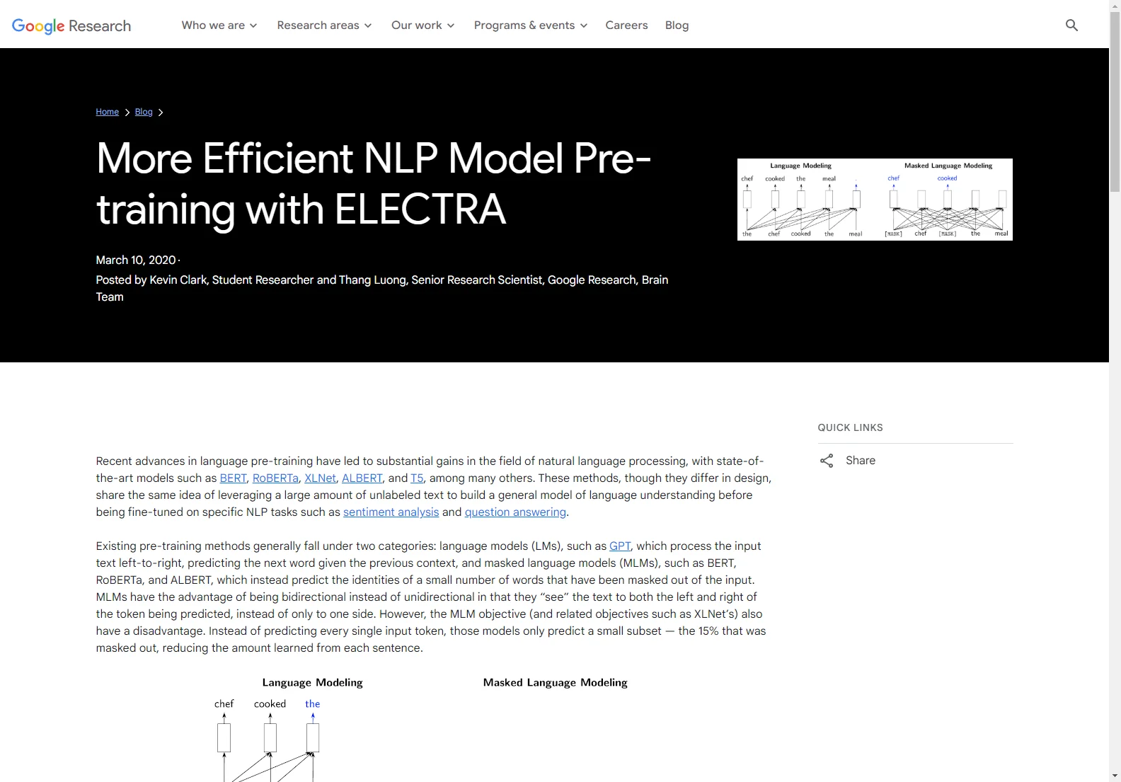 ELECTRA: A Highly Efficient NLP Pre-training Model