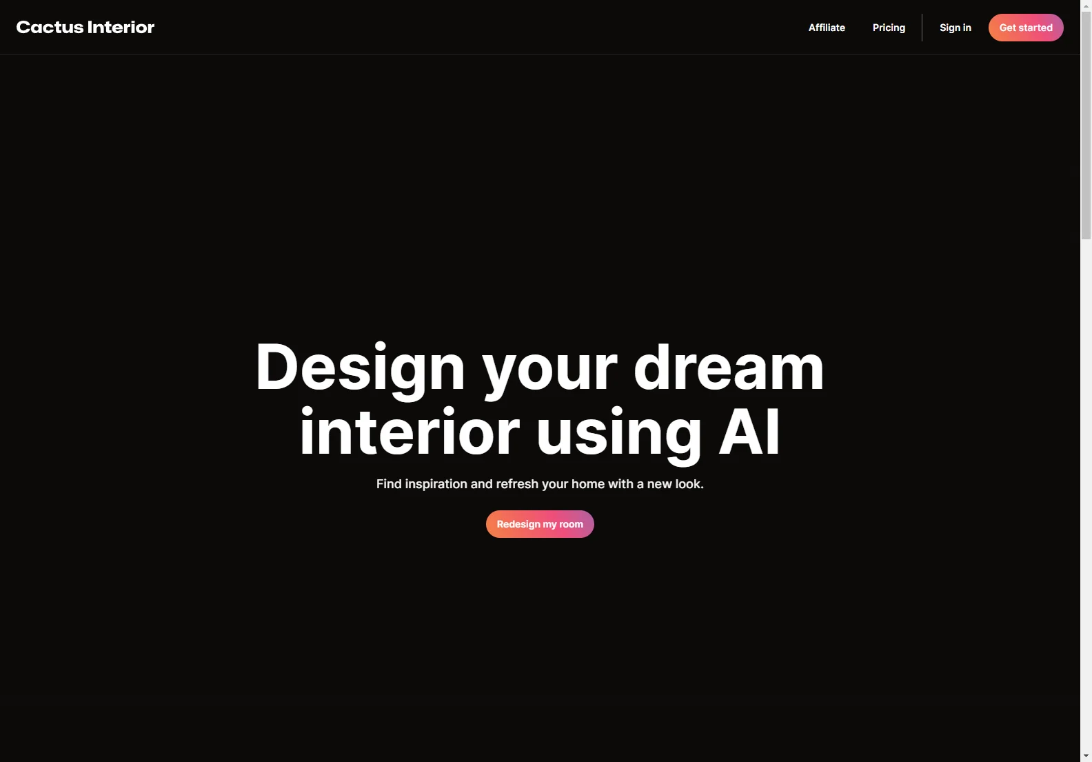 Cactus Interior: AI-Powered Interior Design Tool