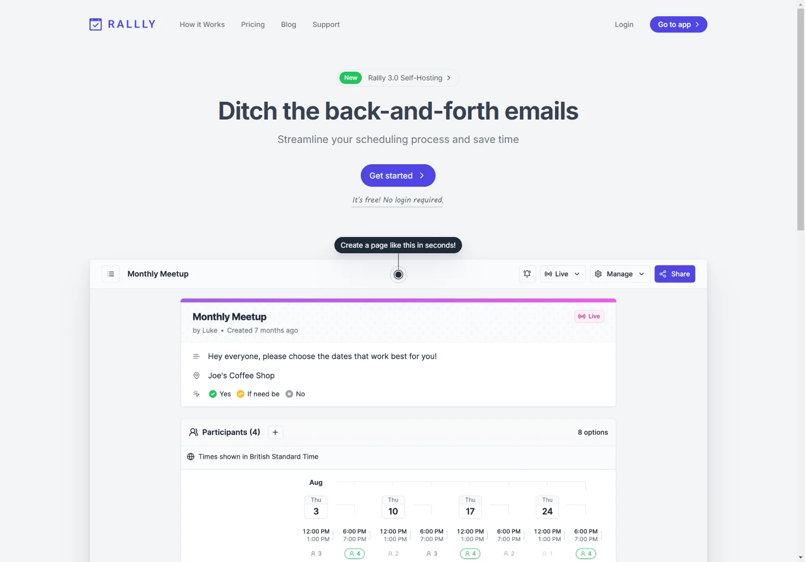 Rallly: Streamline Group Scheduling and Save Time with This Free Tool