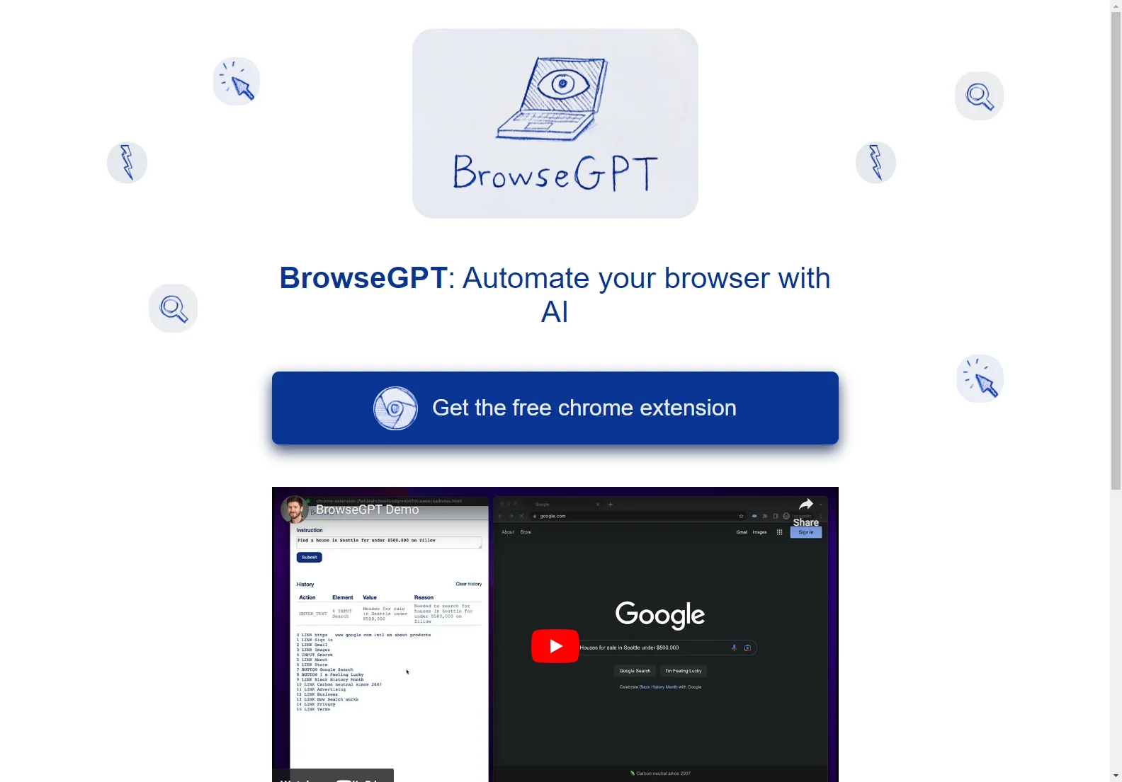 BrowseGPT: AI-Powered Browser Automation | Chrome Extension