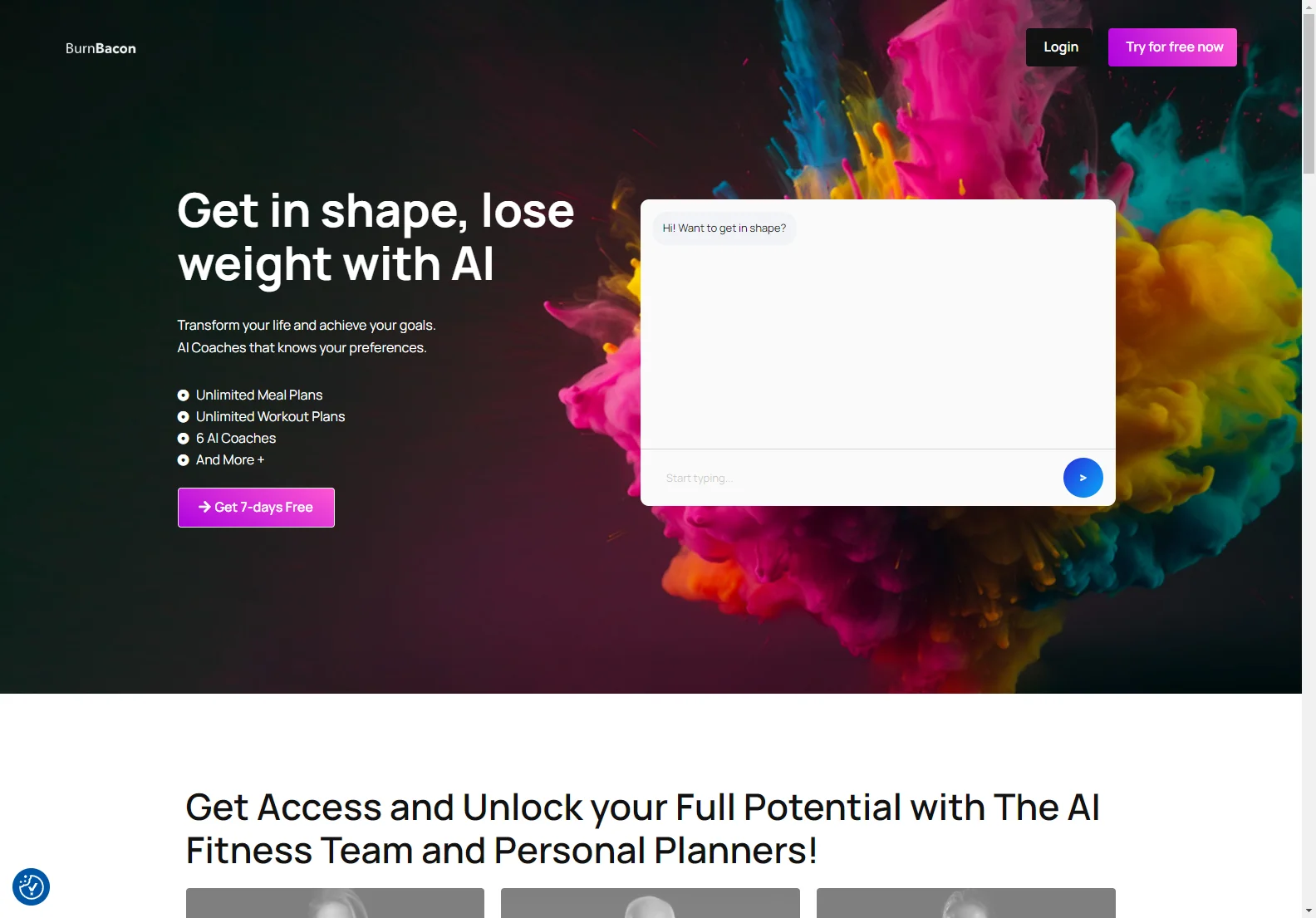 BurnBacon: AI-Powered Fitness & Nutrition Coaching for Personalized Results