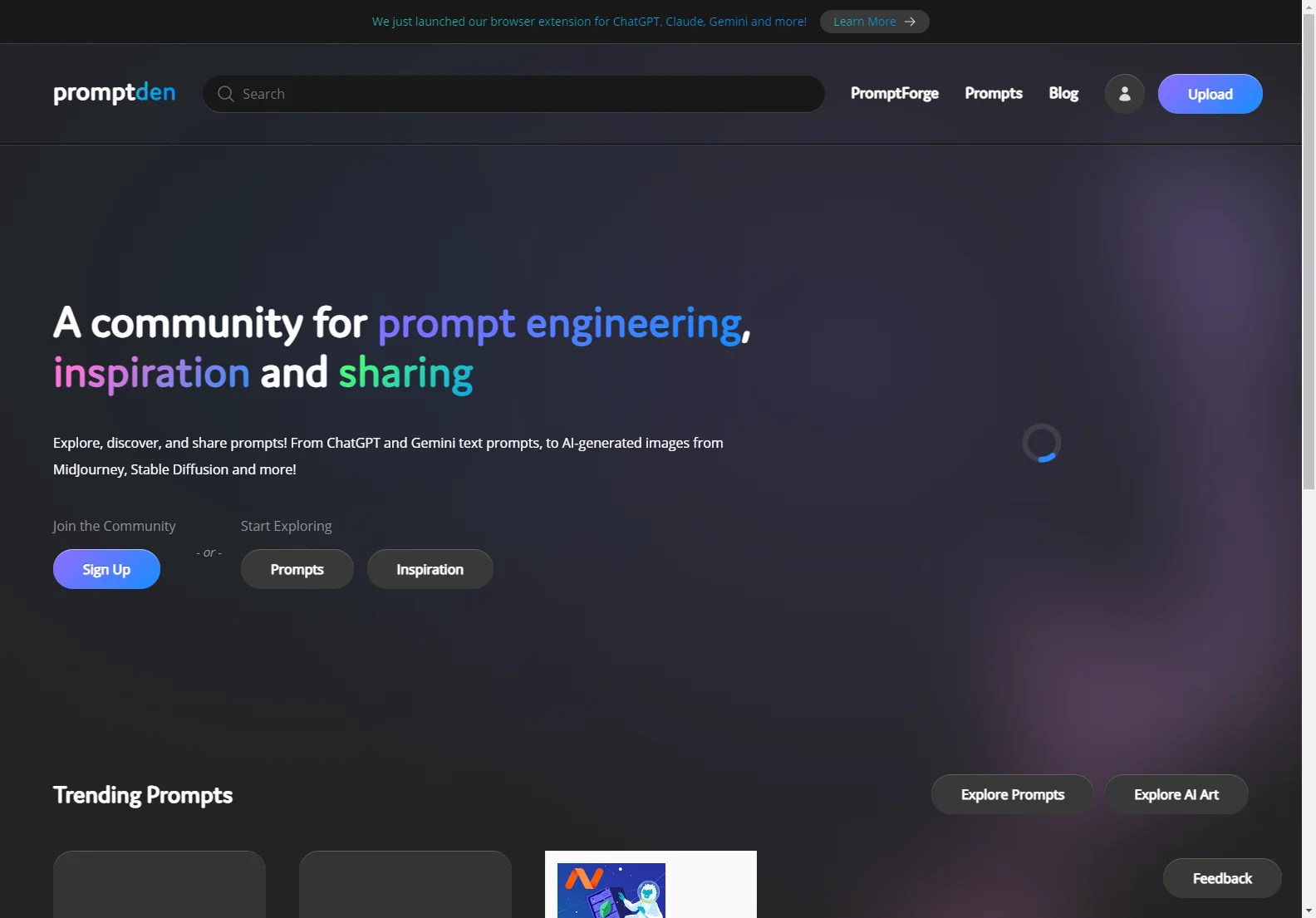 PromptDen: AI Prompt Engineering Community & Browser Extension