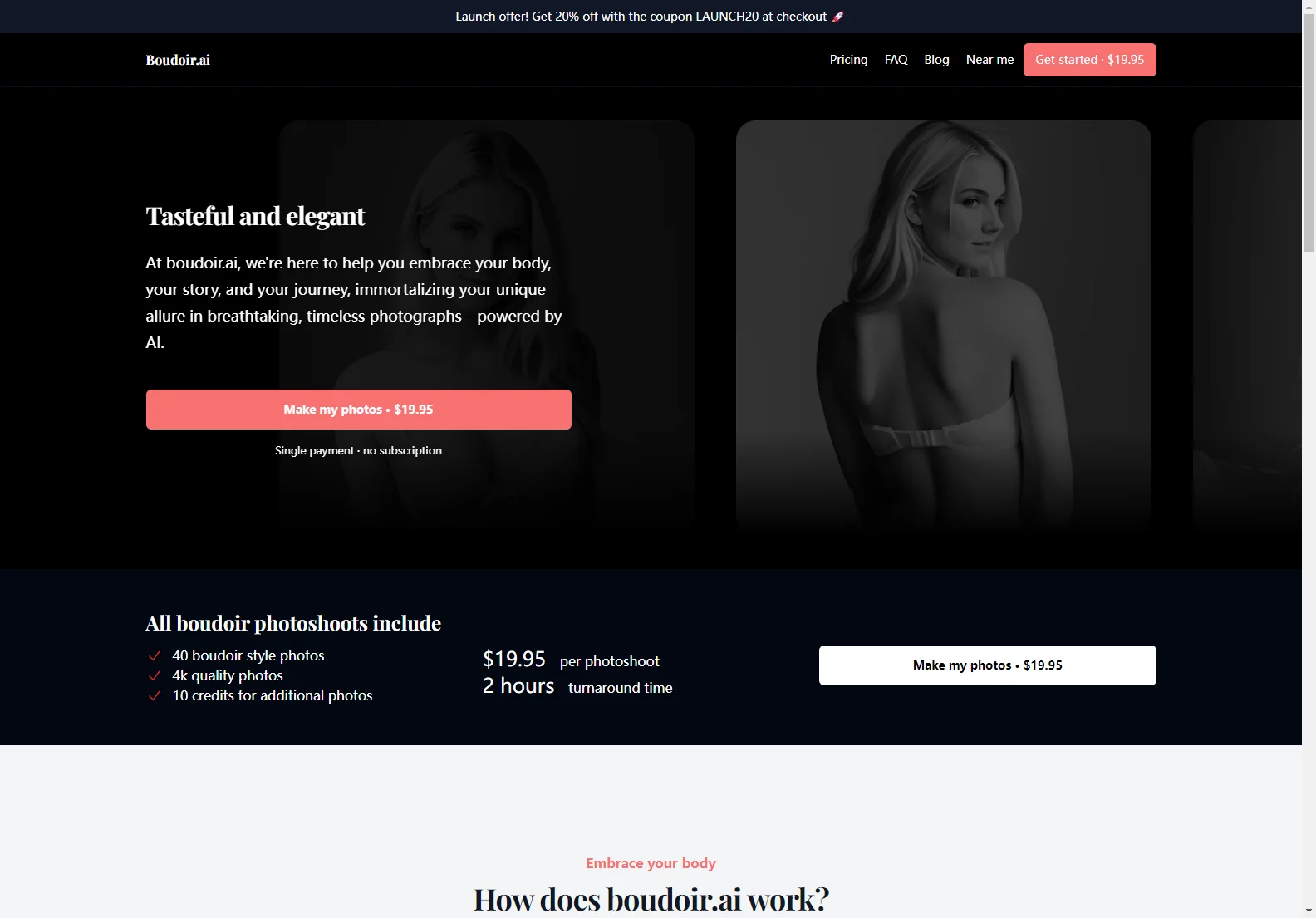 Boudoir.ai: AI-Powered Boudoir Photoshoots - Elegant & Affordable