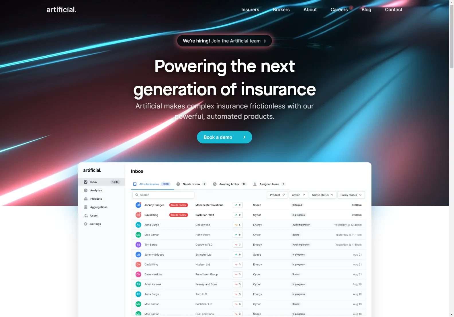 Artificial: AI-Powered Insurance Solutions for Increased Efficiency and Growth