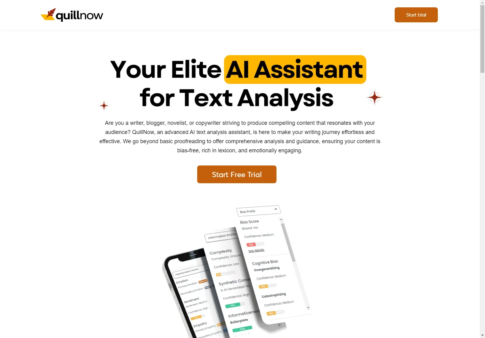 QuillNow: AI Writing Assistant for Compelling & Bias-Free Content