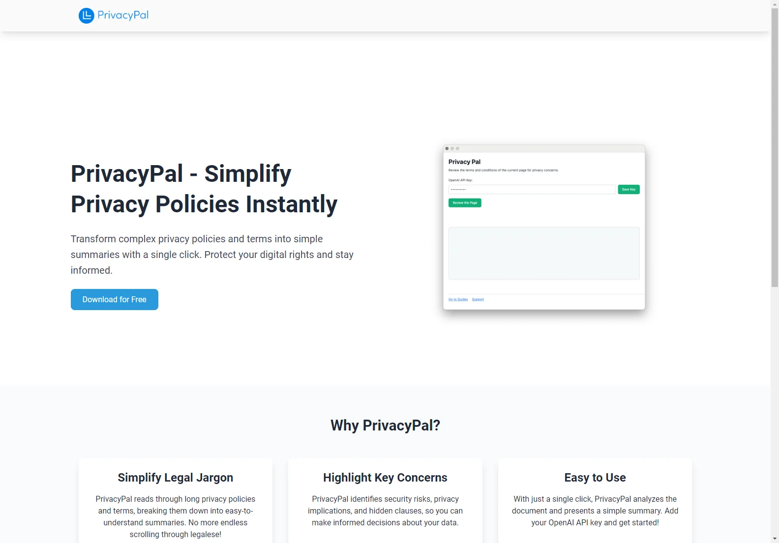 PrivacyPal: Simplify Privacy Policies and Terms Instantly