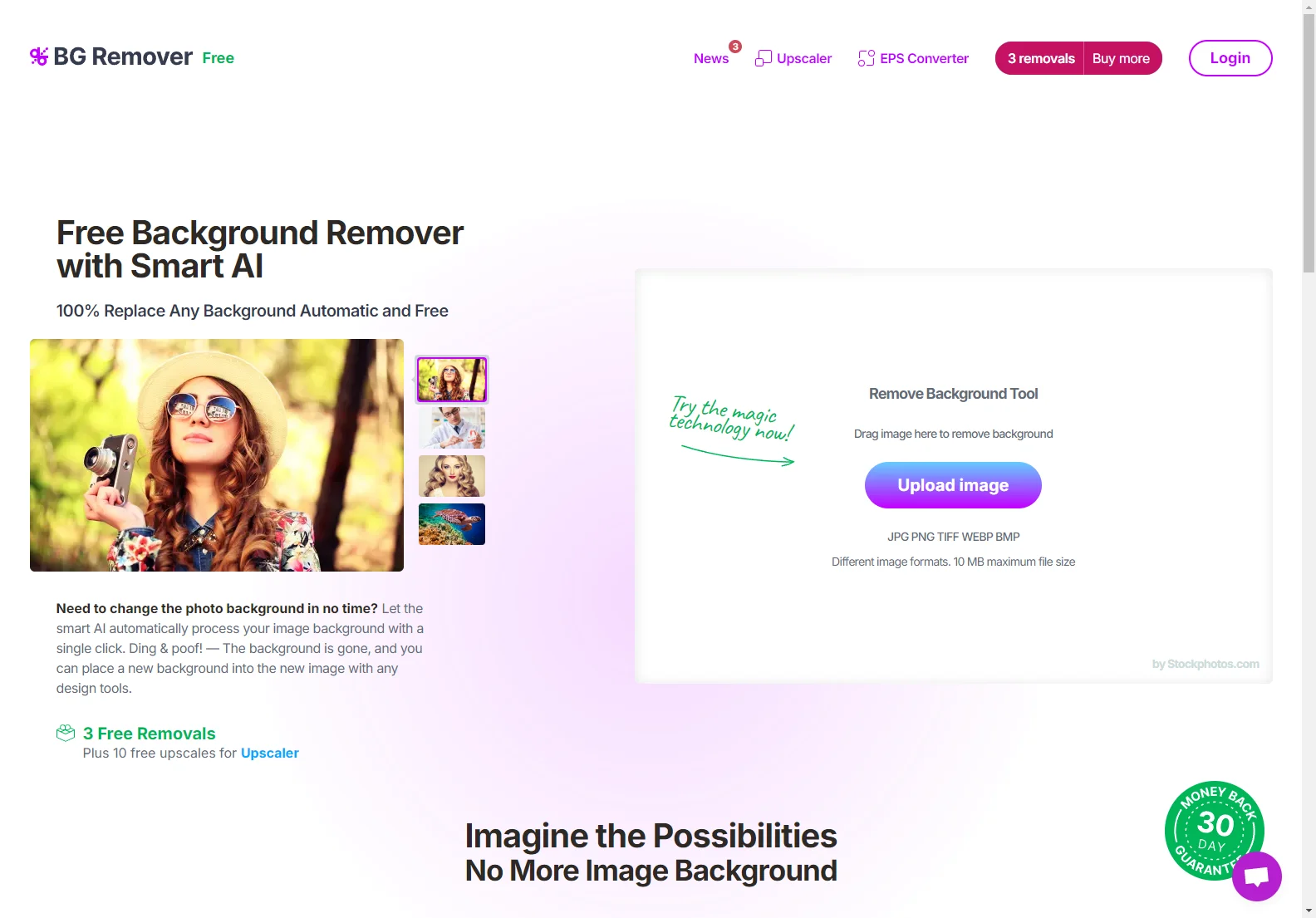 AI Image Background Remover: Free & Instant Background Removal with Stockphotos.com