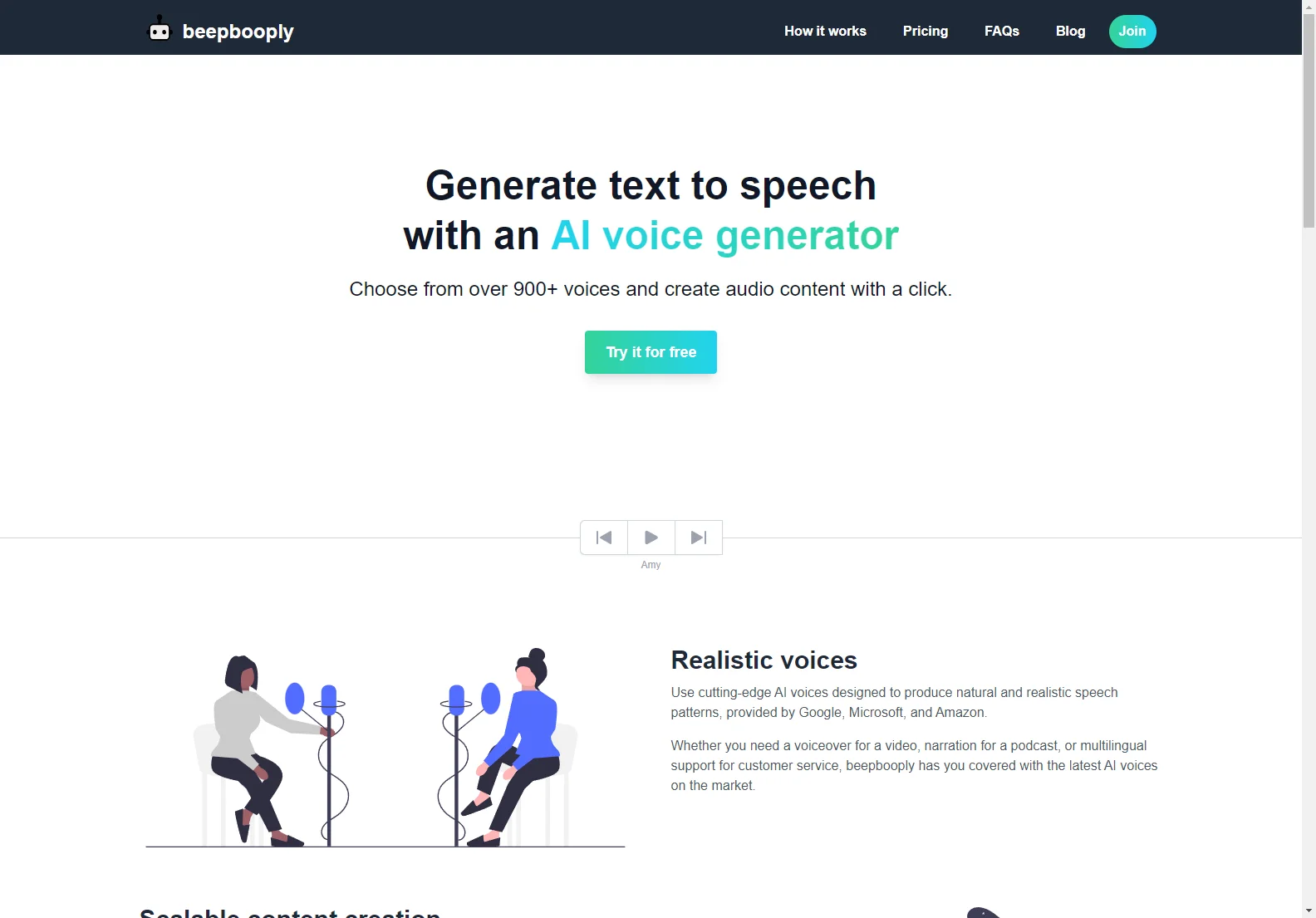 beepbooply: AI-Powered Text-to-Speech Generator with 900+ Voices