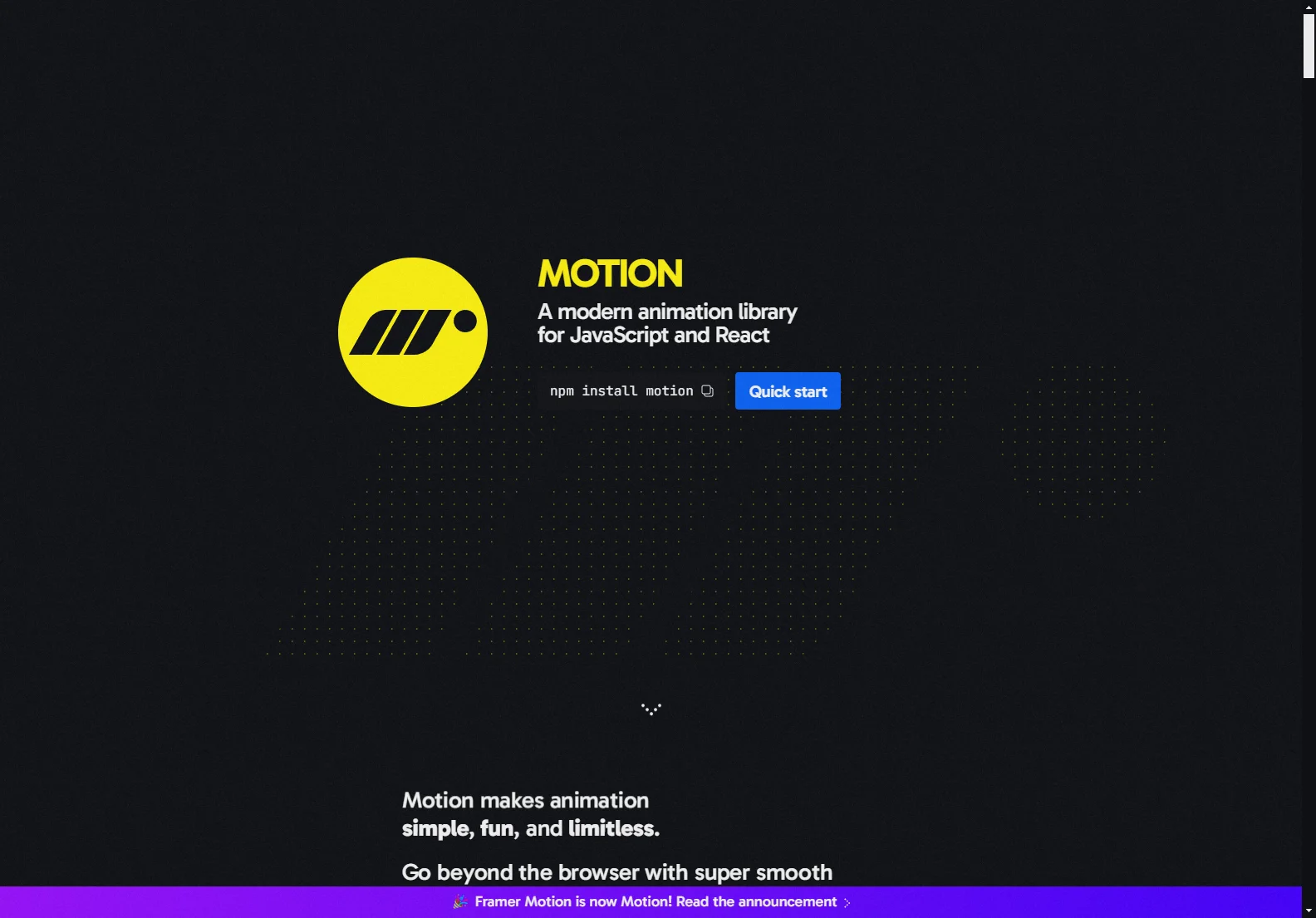 Motion: A Modern Animation Library for JavaScript and React