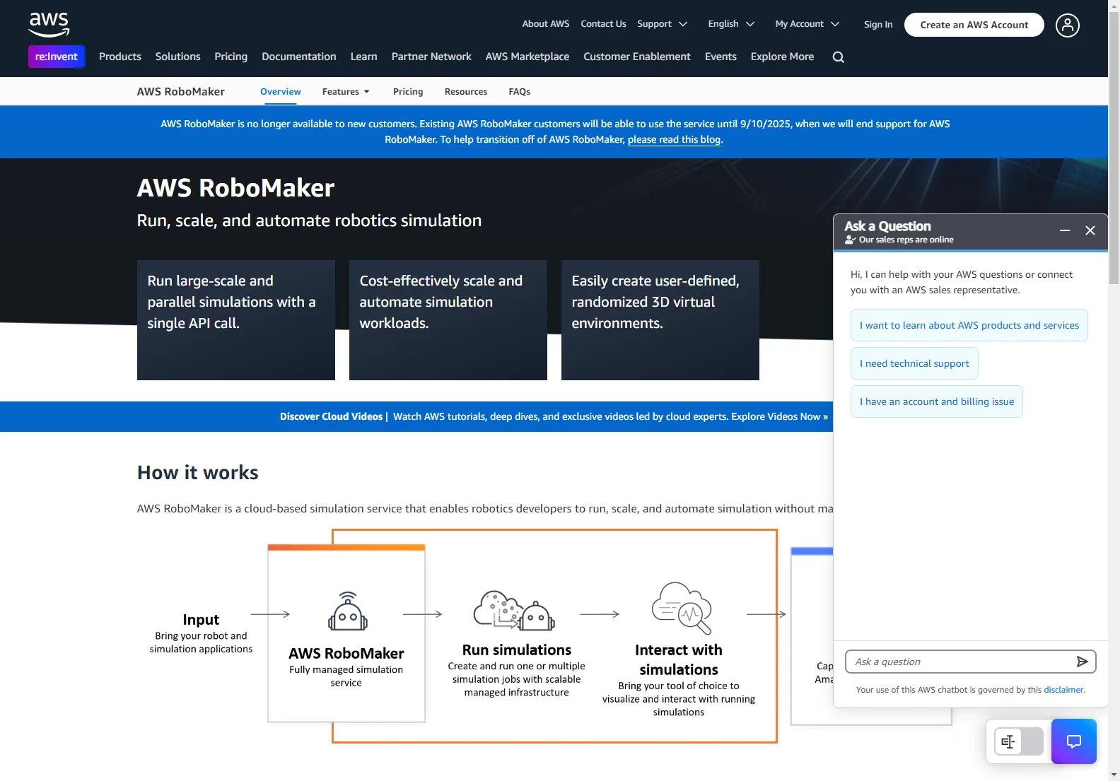 AWS RoboMaker: Streamlined Robotics Simulation in the Cloud