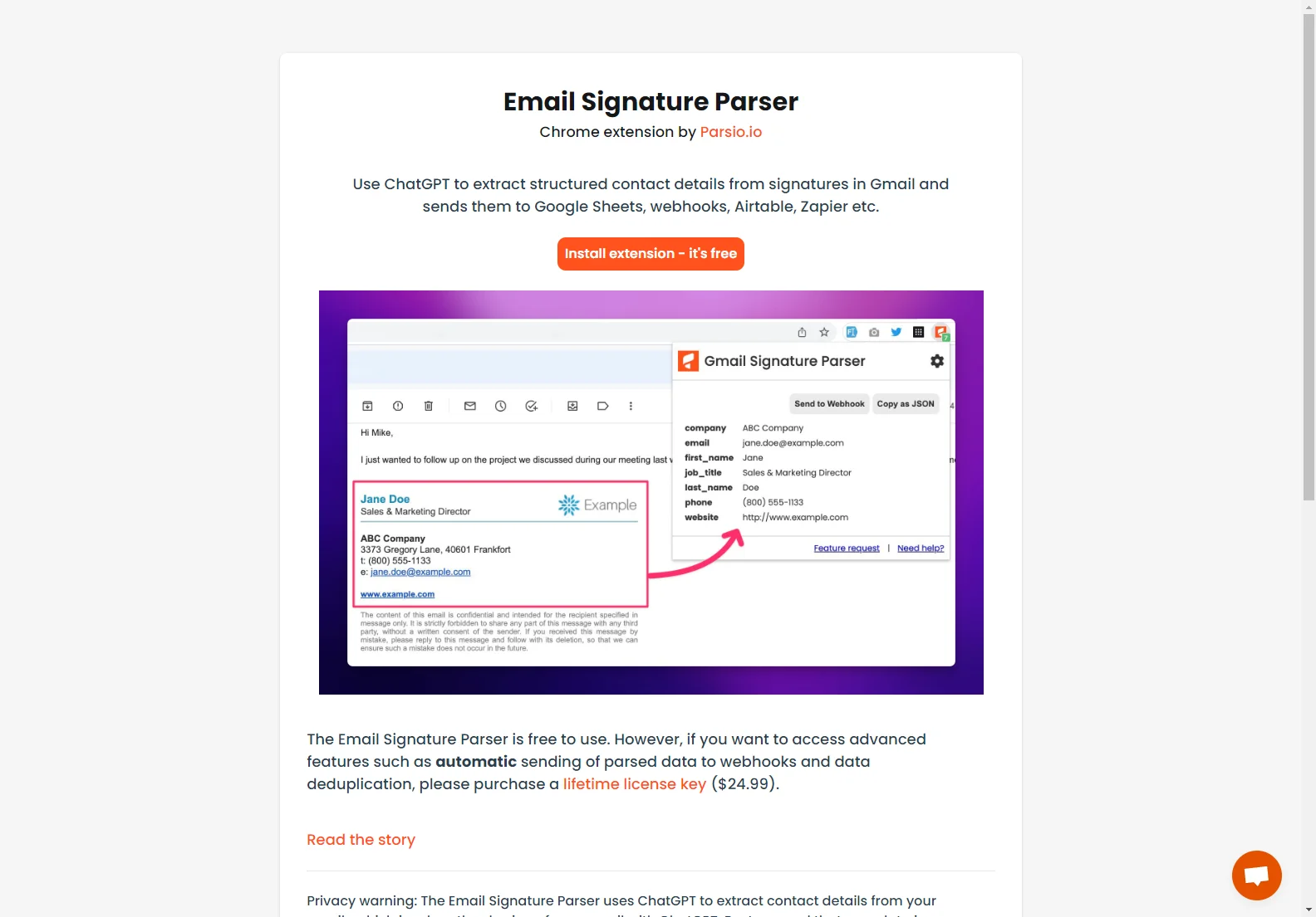 Email Signature Parser: Extract Contacts from Gmail Signatures with AI