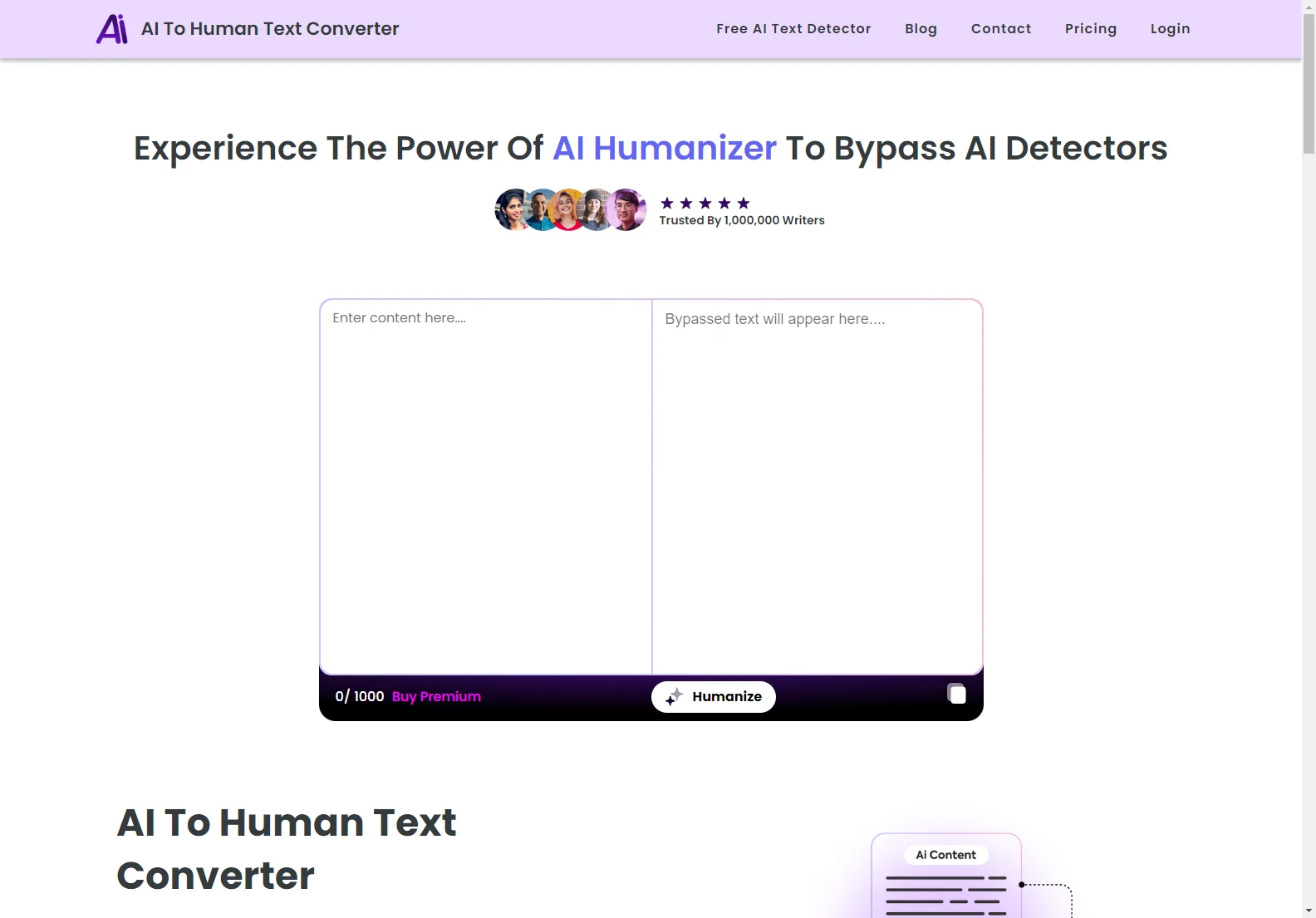 AI to Human Text Converter: Humanize AI Text & Bypass Detectors