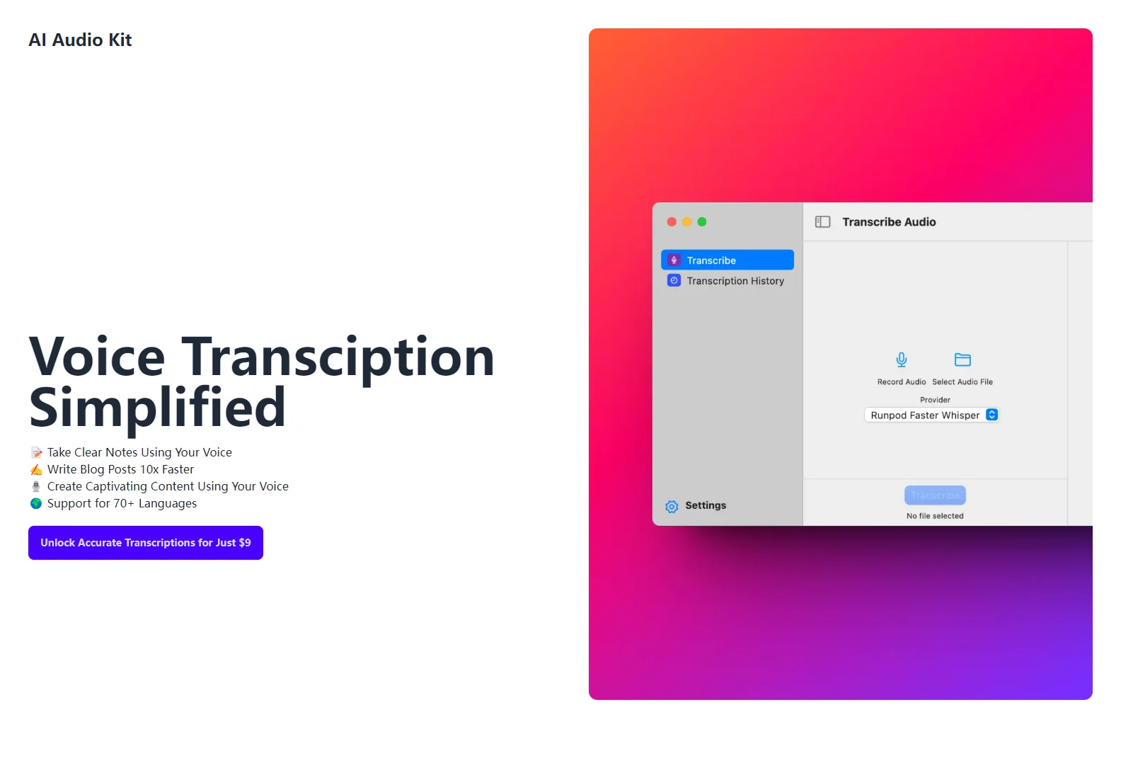 AI Audio Kit: Revolutionize Note-Taking and Content Creation with AI-Powered Transcription