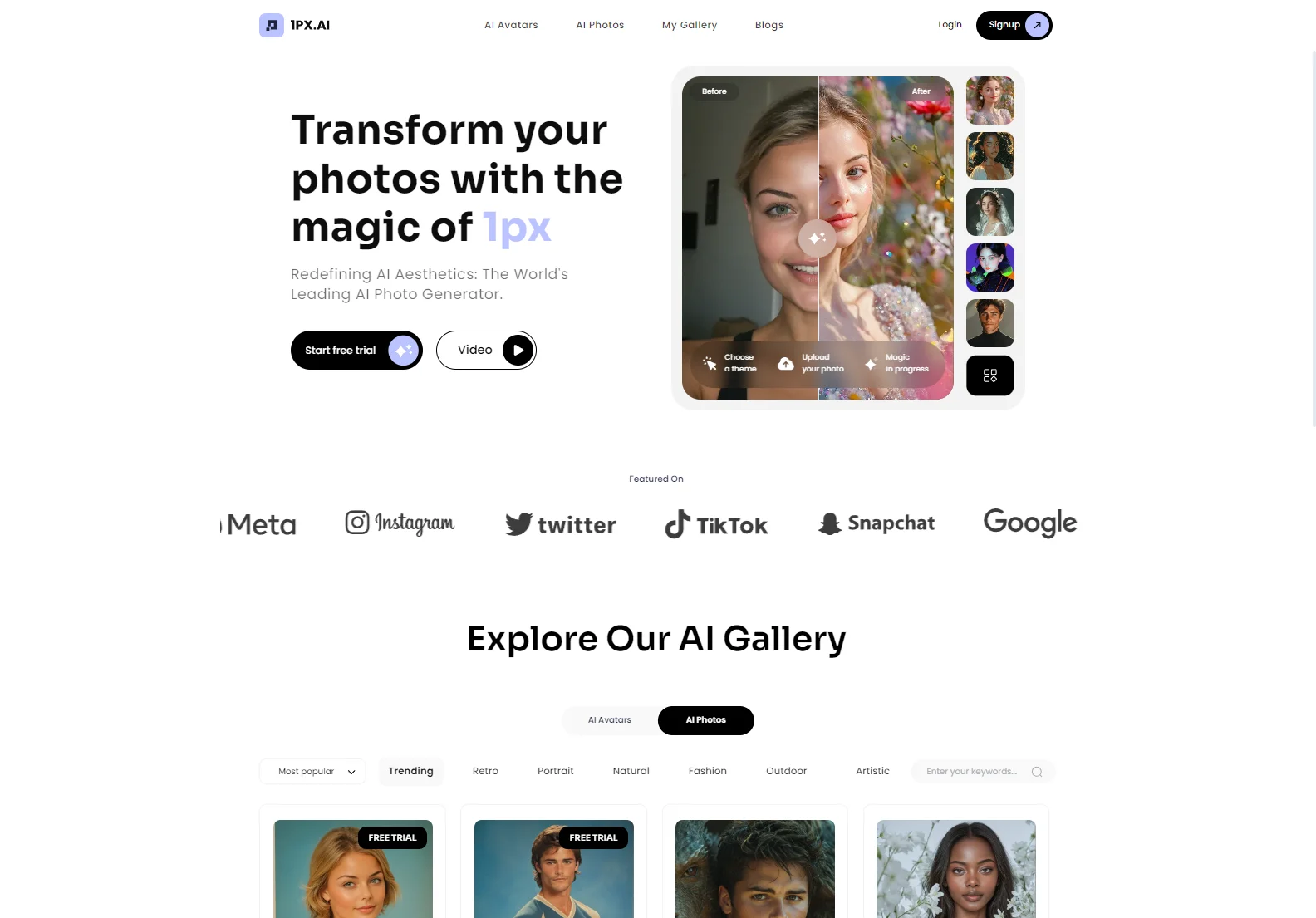 1PX.AI: The World's Leading AI Photo Generator