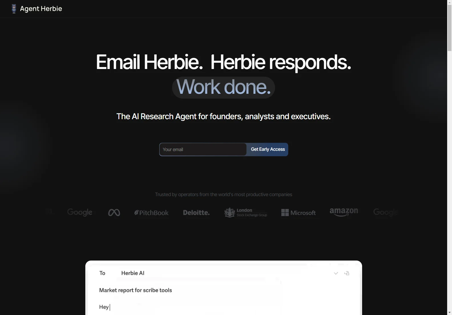 Agent Herbie: AI Research Assistant for Founders, Analysts & Executives